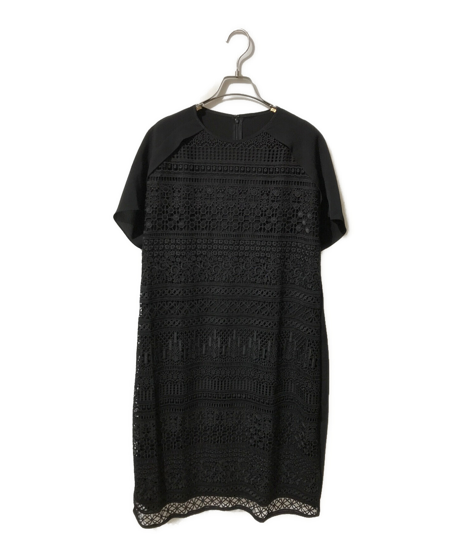 中古・古着通販】ADORE (アドーア) レースブラウスワンピース ブラック 