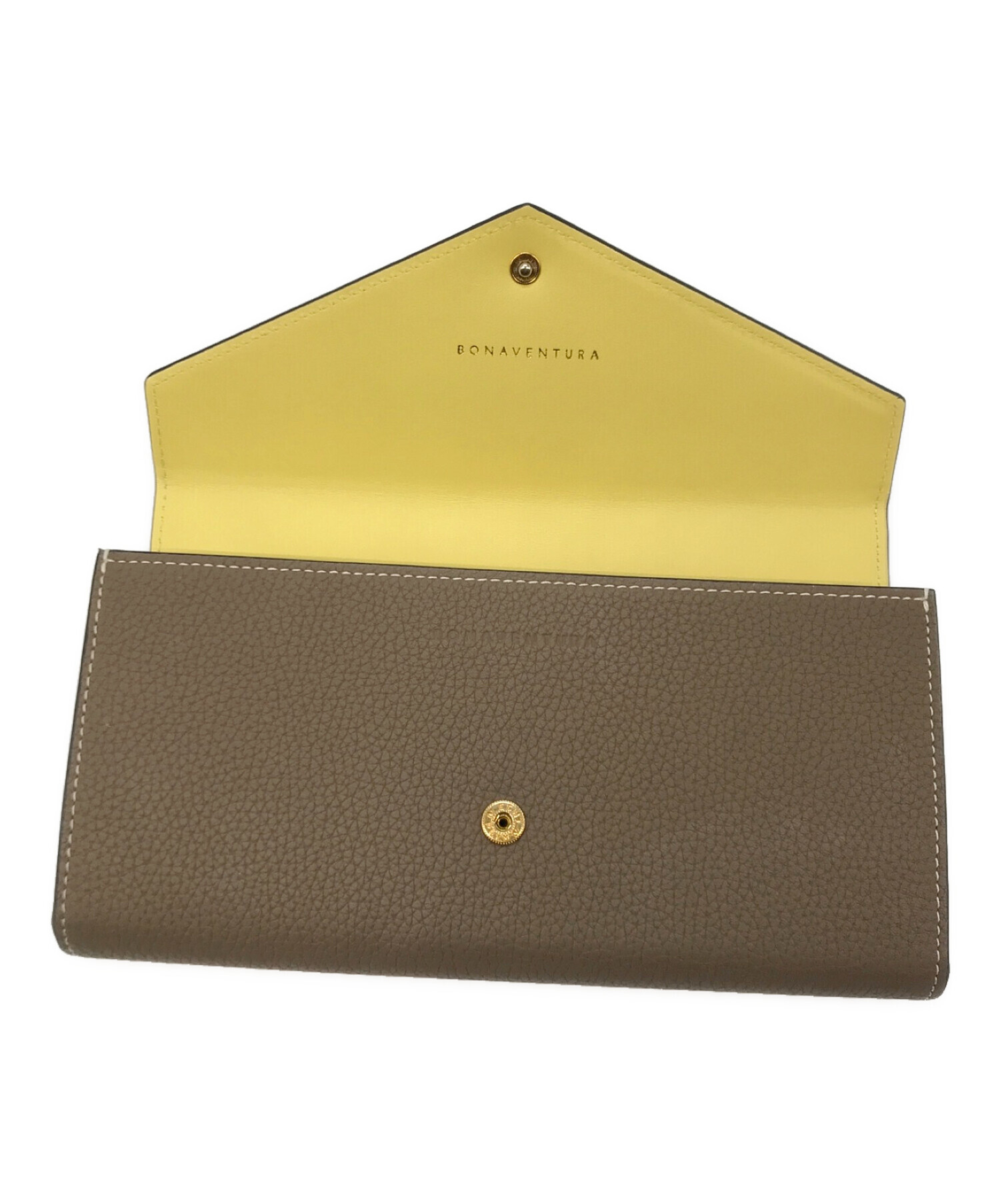 ボナベンチュラ長財布 トープ✖️イエロー ボナベンチュラ長財布