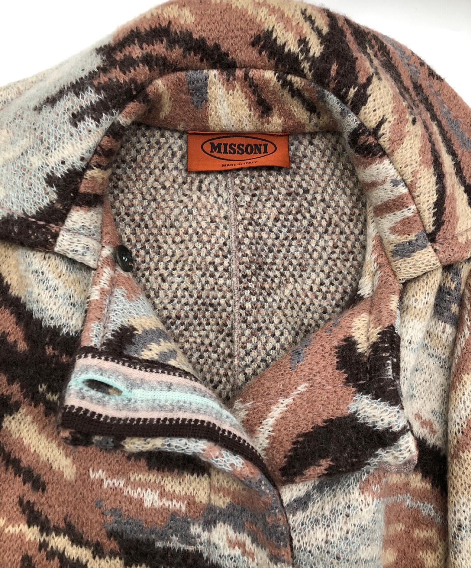 中古・古着通販】missoni (ミッソーニ) ウールモヘアマーブル柄 