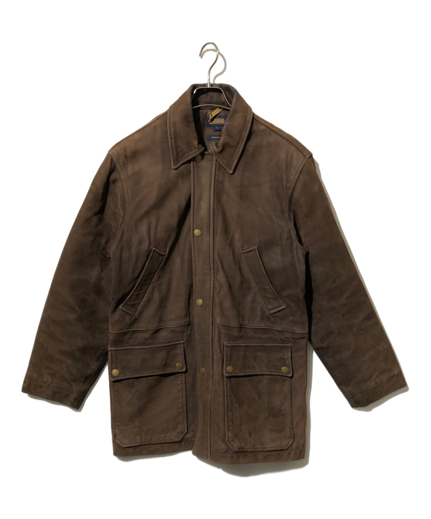 coach コーチ　牛革　レザージャケット　シングルライダース　ブラウン　S coach コーチ 牛革 レザージャケット シングルライダース ブラウン S