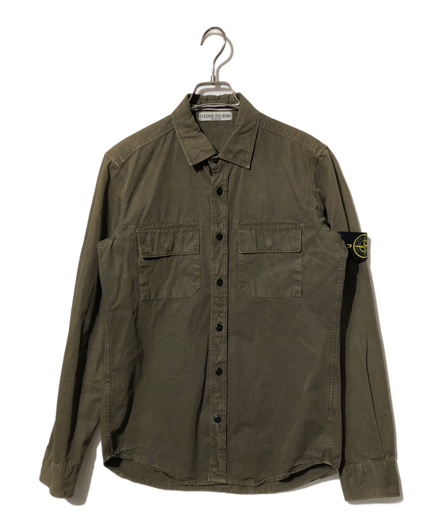 STONE ISLAND ミリタリーシャツジャケット オリーブM 6815111WN V0154 
