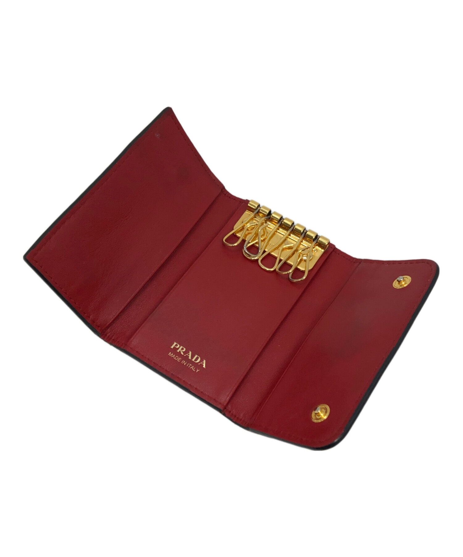 プラダ キーケース プラダ PRADA 1M0222 レッド サフィアーノレザー
