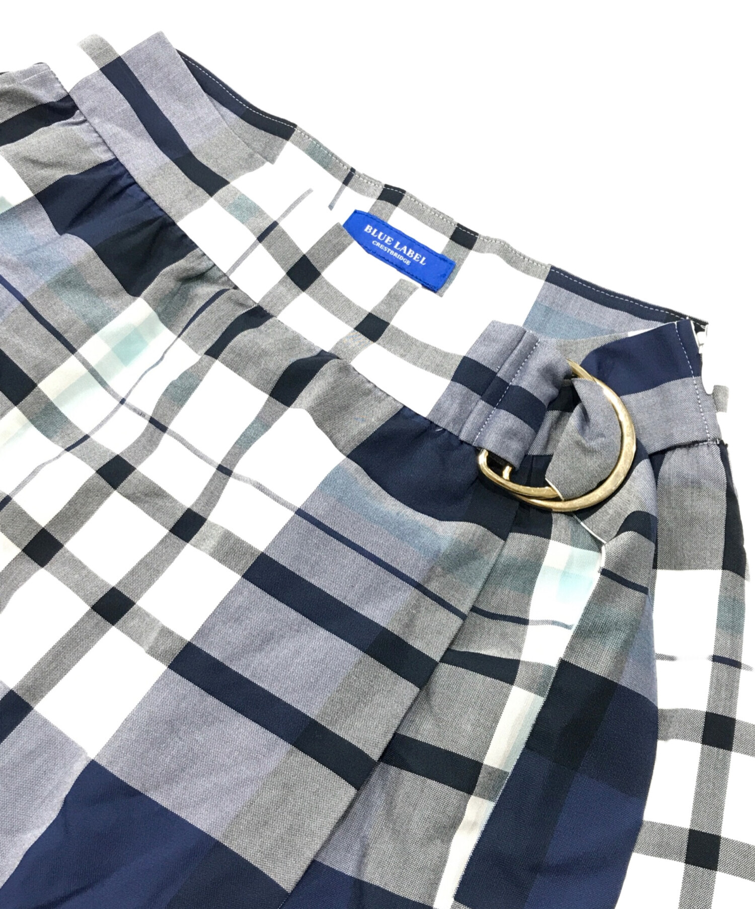 BURBERRY BLUE LABEL」 サイドリボンチェックスカート Drawer