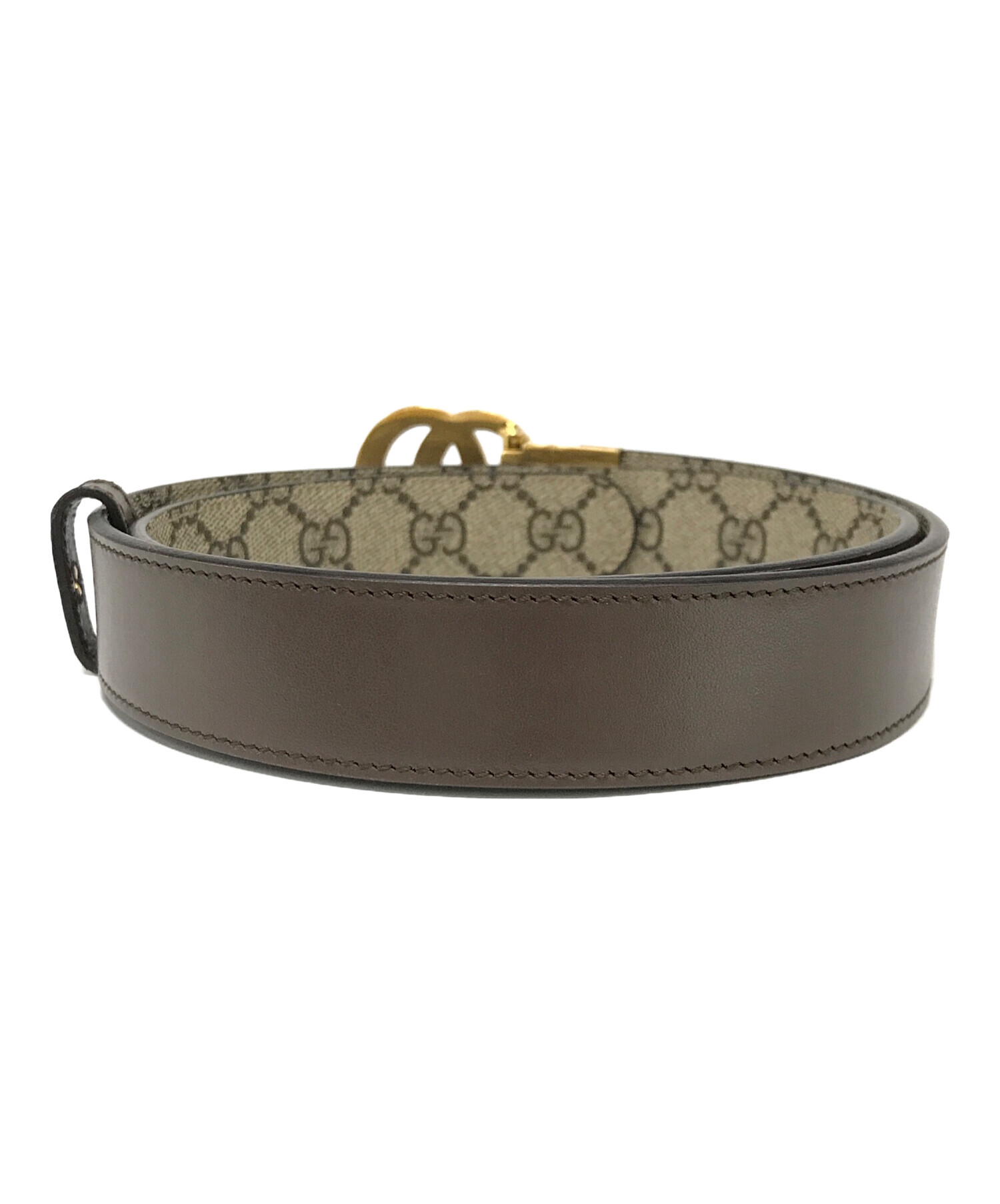 中古・古着通販】GUCCI (グッチ) GGリバーシブルベルト グレー 