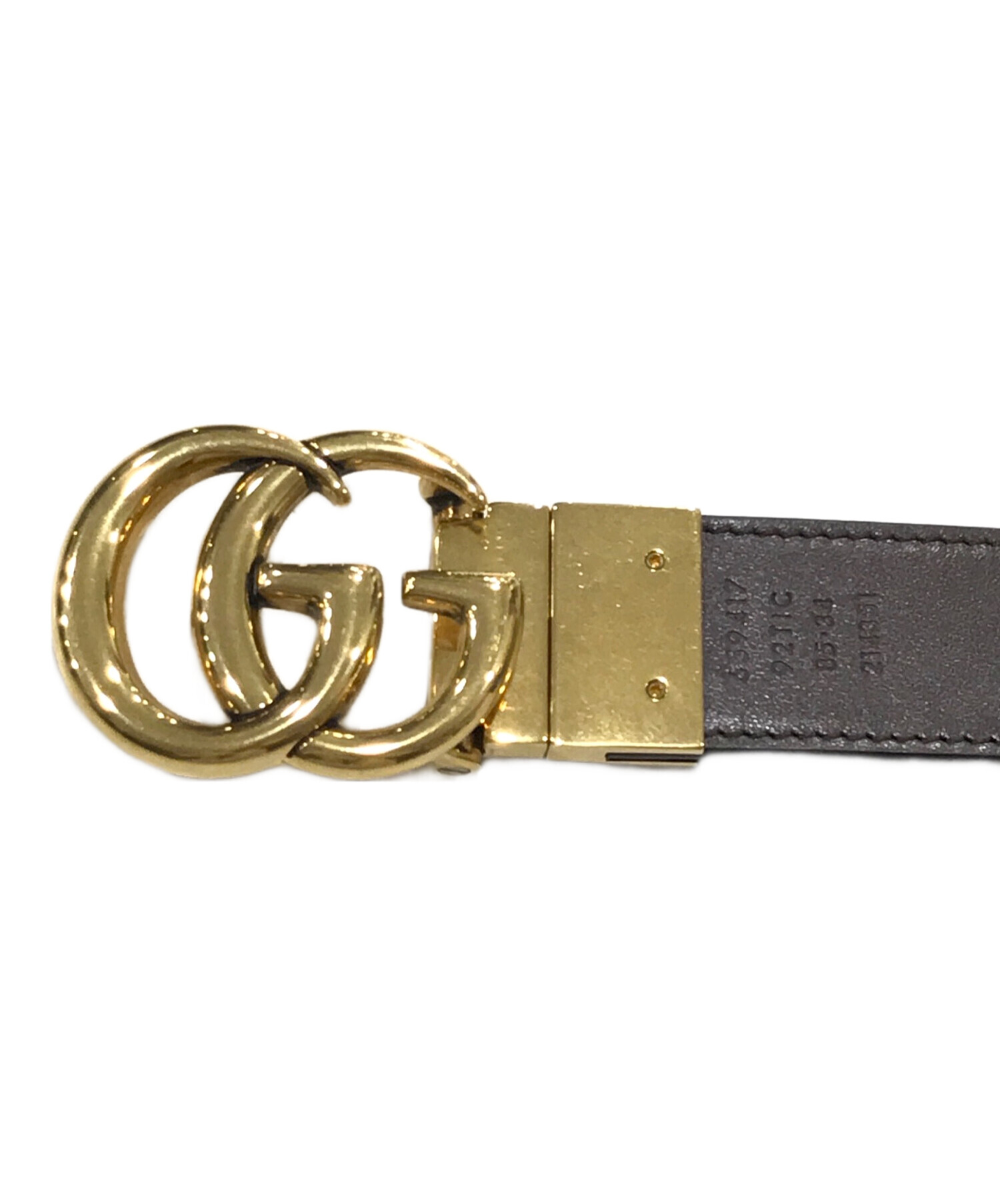 中古・古着通販】GUCCI (グッチ) GGリバーシブルベルト グレー 