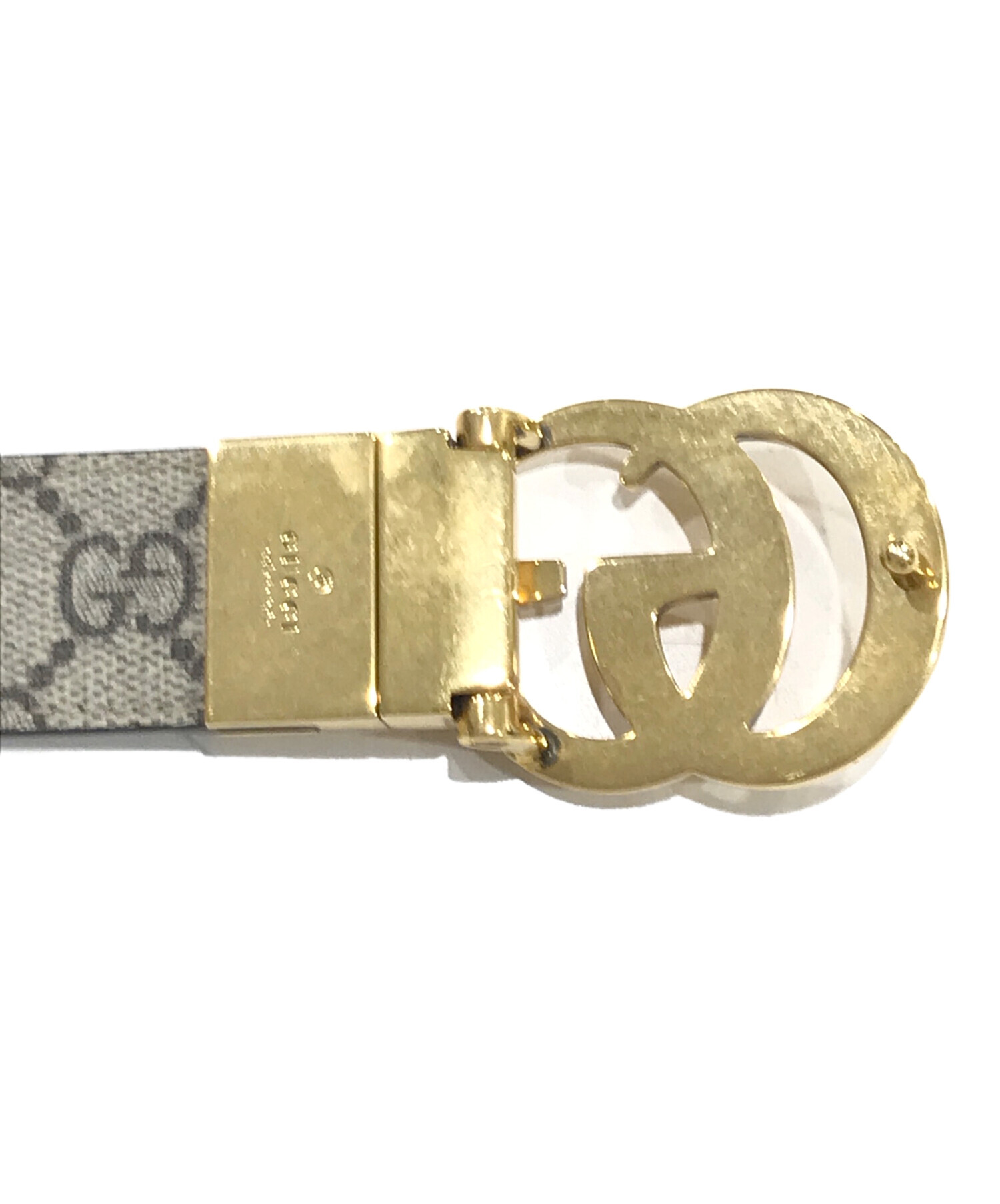 中古・古着通販】GUCCI (グッチ) GGリバーシブルベルト グレー 