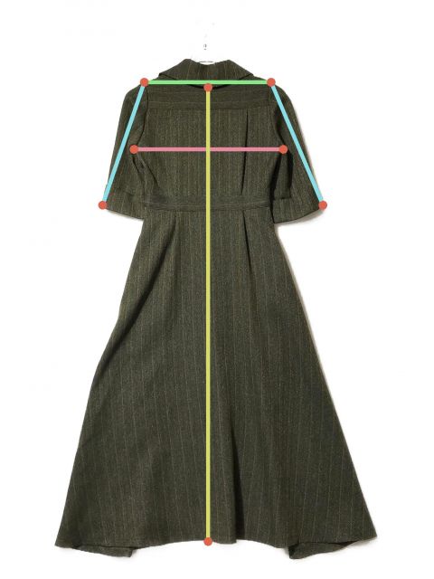 foufou オープンカラーヘリンボーンワンピース　М foufou オープンカラーヘリンボーンワンピースS