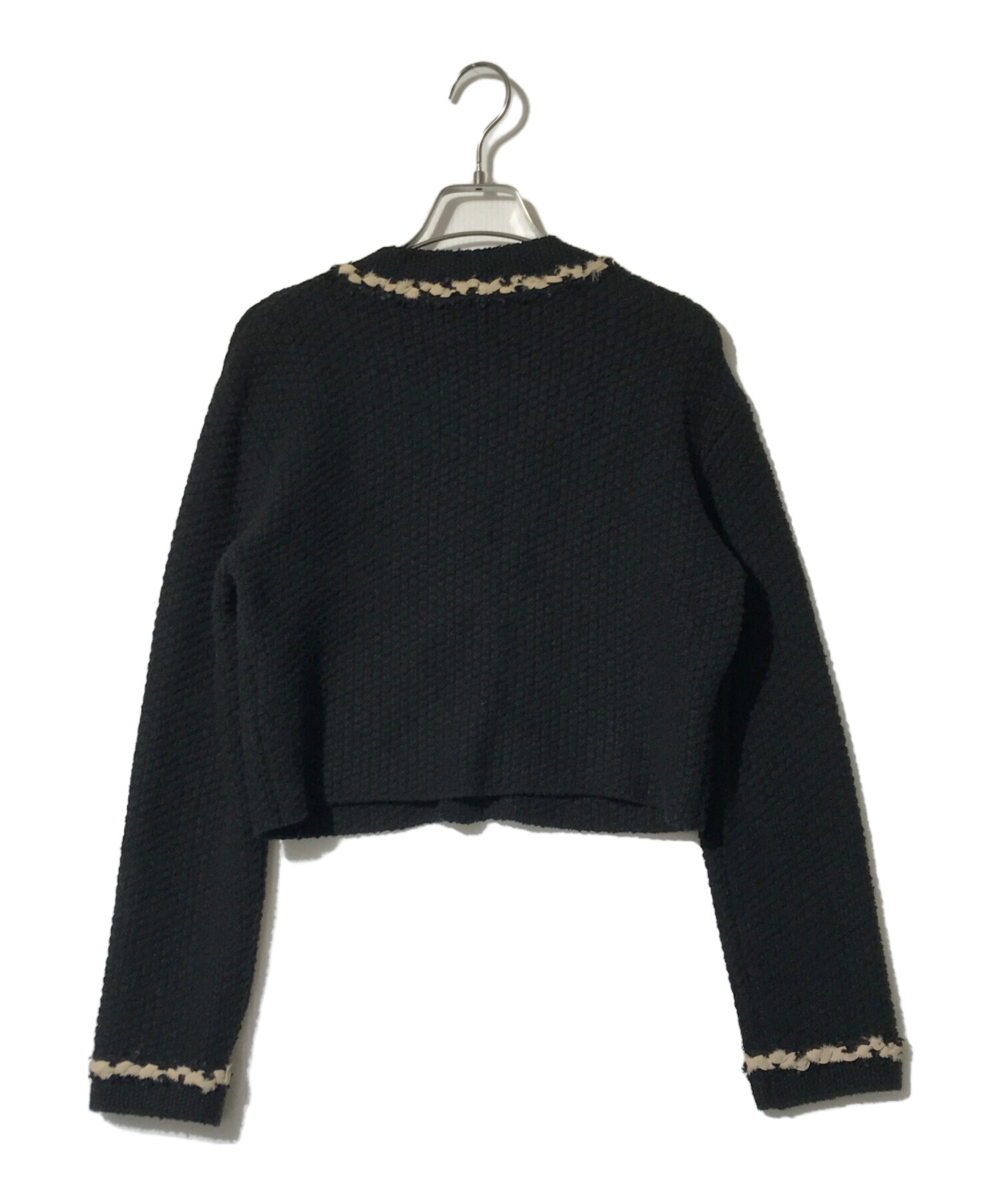 中古・古着通販】FOXEY (フォクシー) Knit Jacket Bonheur ブラック 