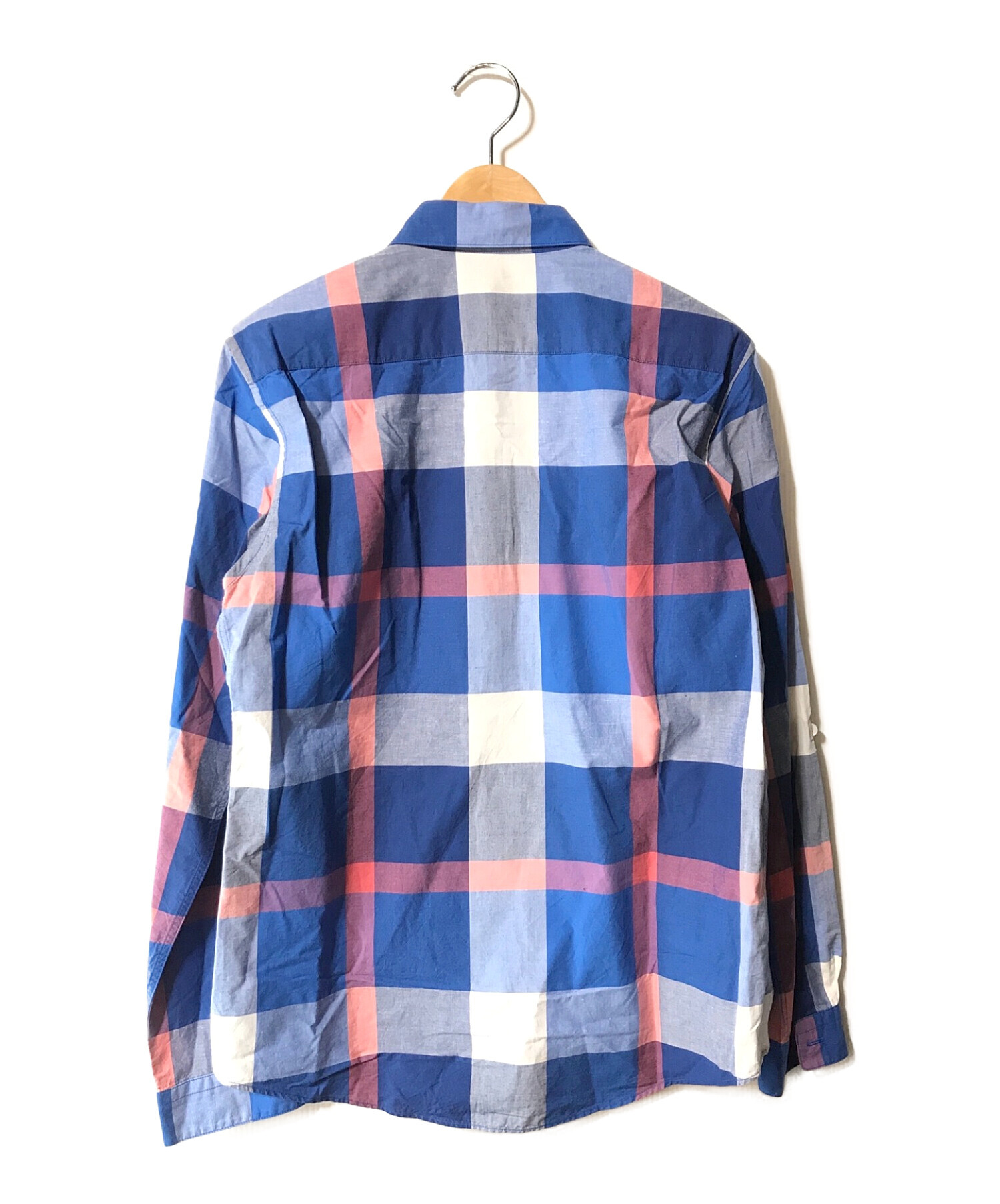 BLACK LABEL CRESTBRIDGE (ブラックレーベルクレストブリッジ) チェックシャツ ブルー×ピンク サイズ:M