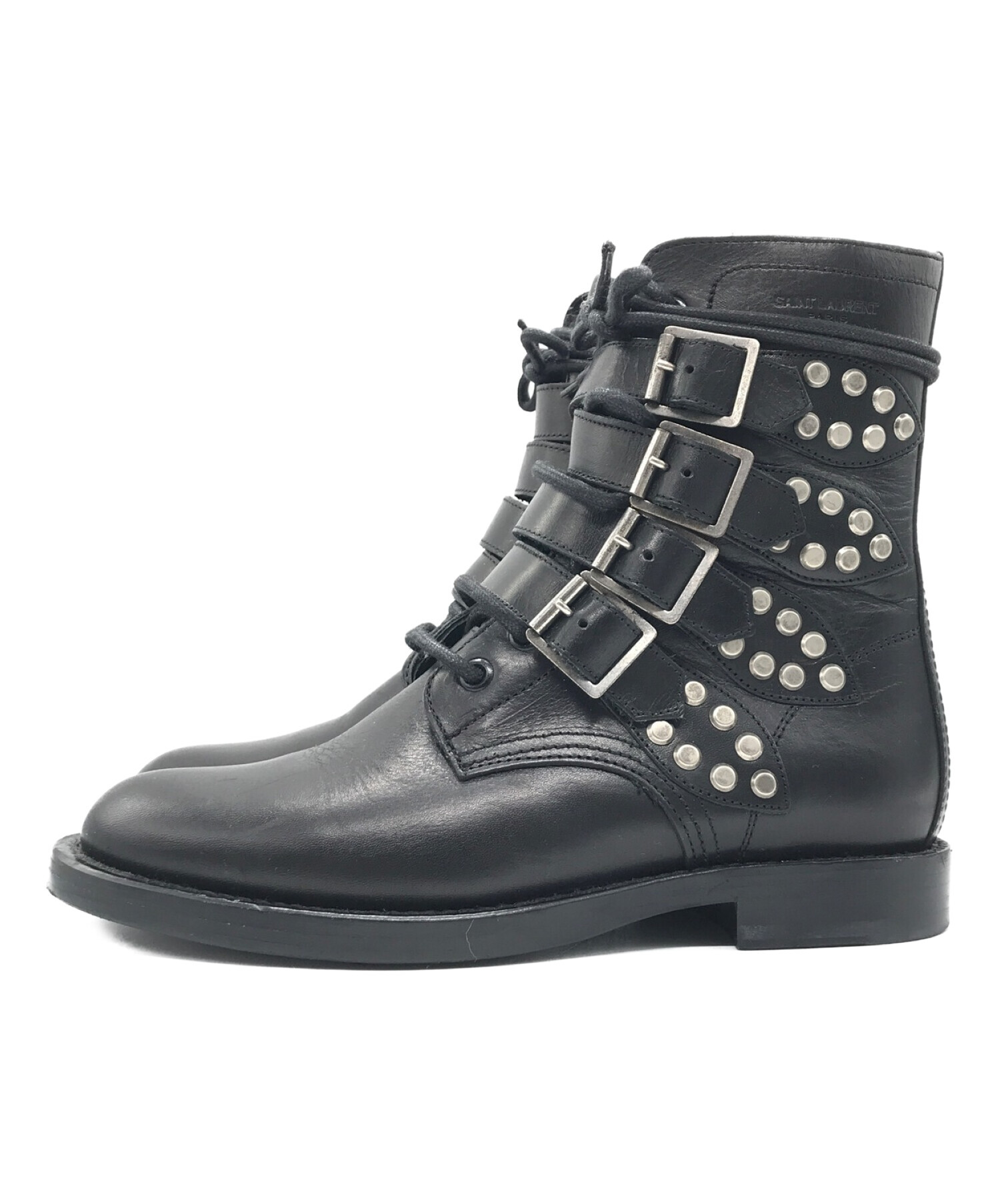 SAINT LAURENT PARIS ブーツ サンローラン パリ　スタッズ 中古・古着通販】Saint Laurent Paris (サンローランパリ) スタッズ