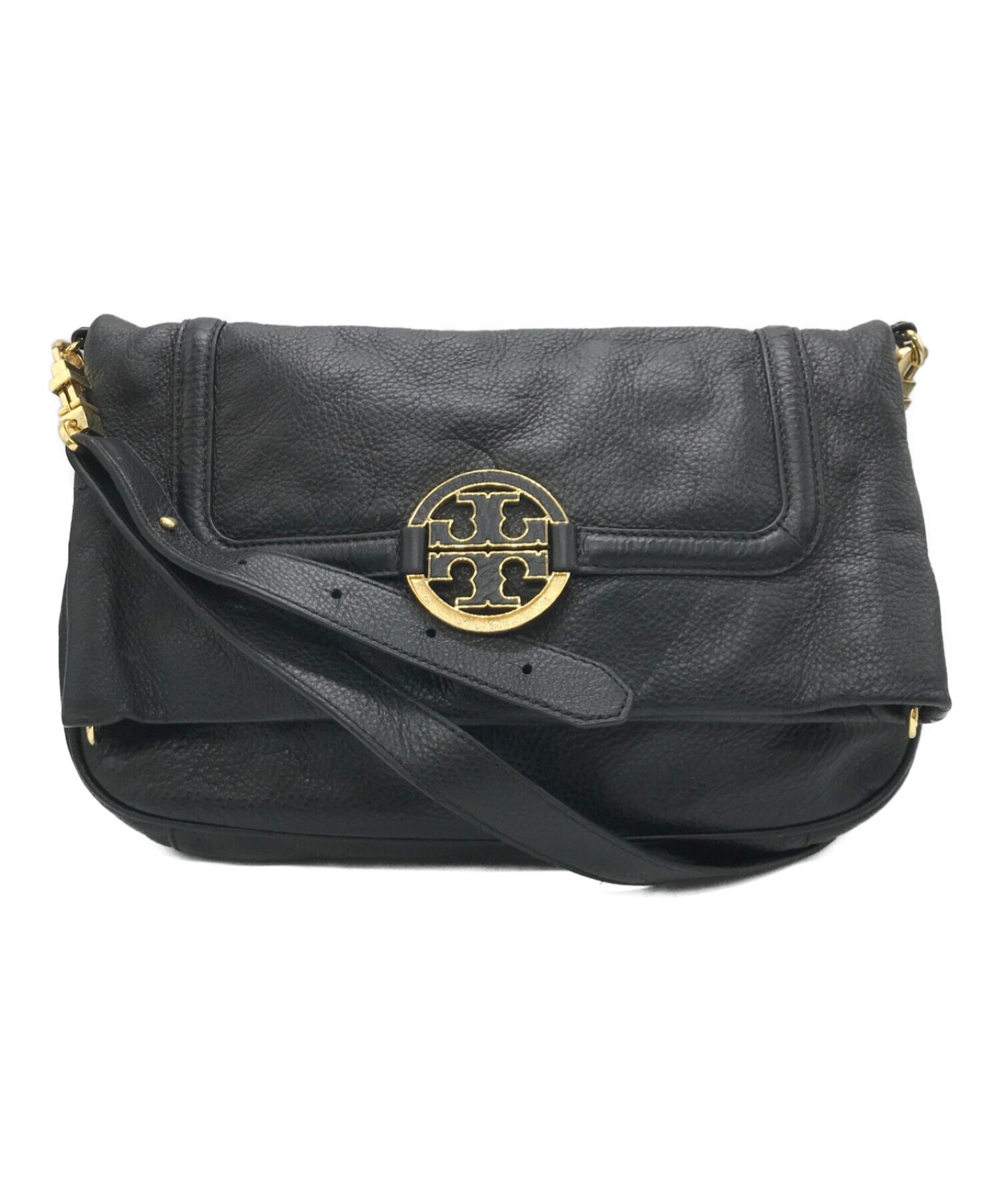 Tory Burch 黒 レザー ショルダーバッグ 未使用品｜バッグ
