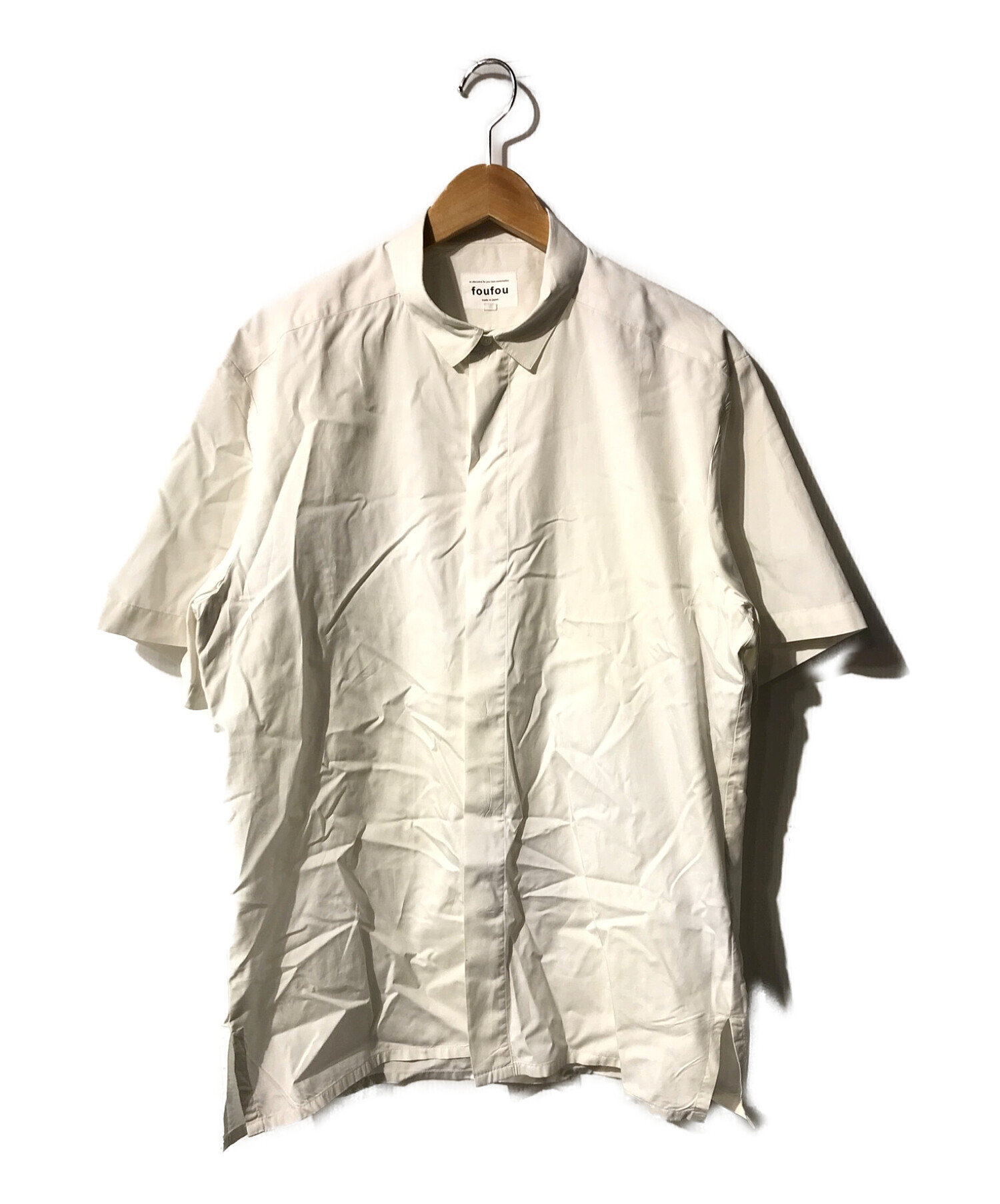 fou fou (フーフー) 軽井沢の夏半袖シャツ ホワイト サイズ:2