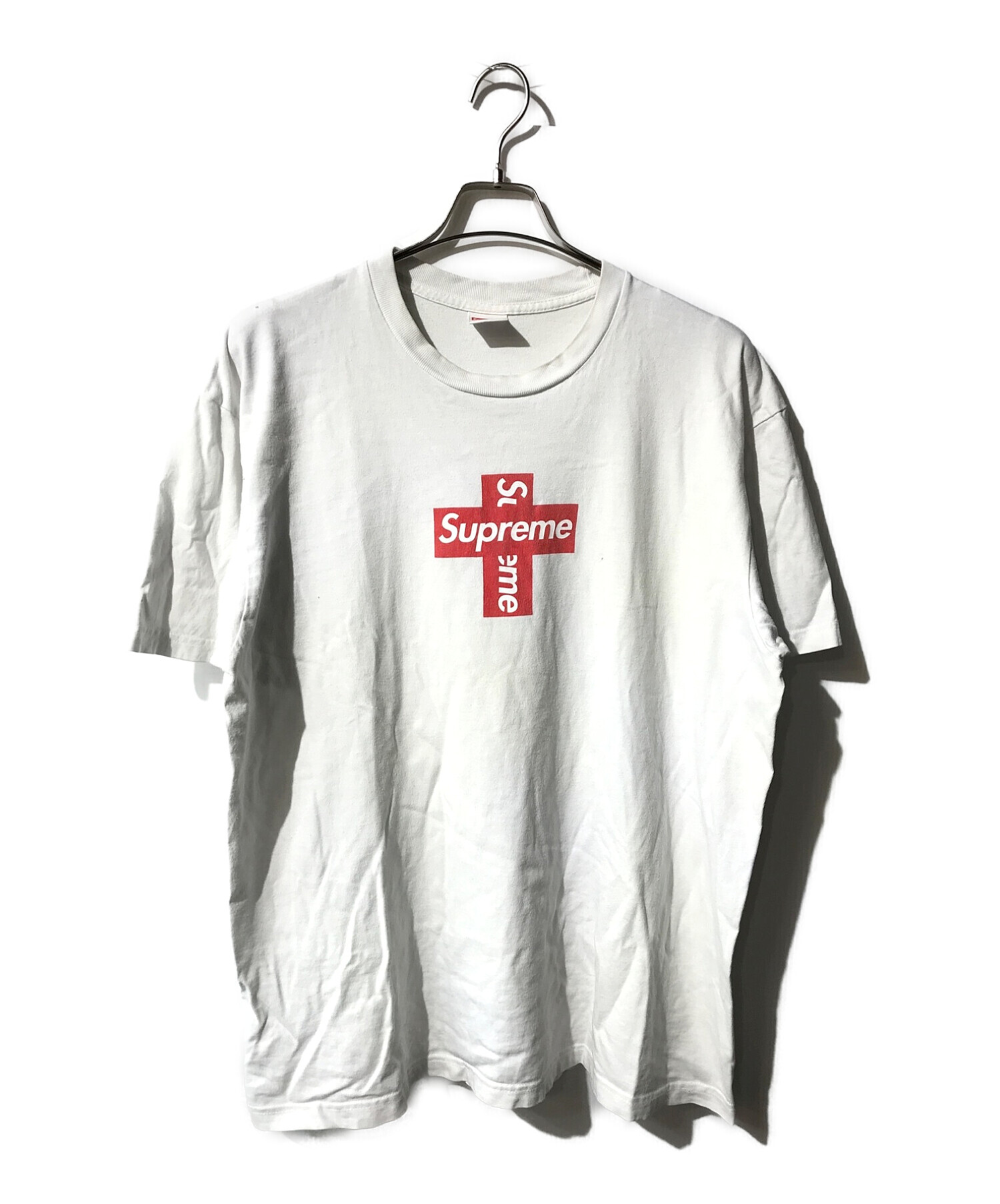 Supreme (シュプリーム) Cross Box Logo Tee ホワイト サイズ:L