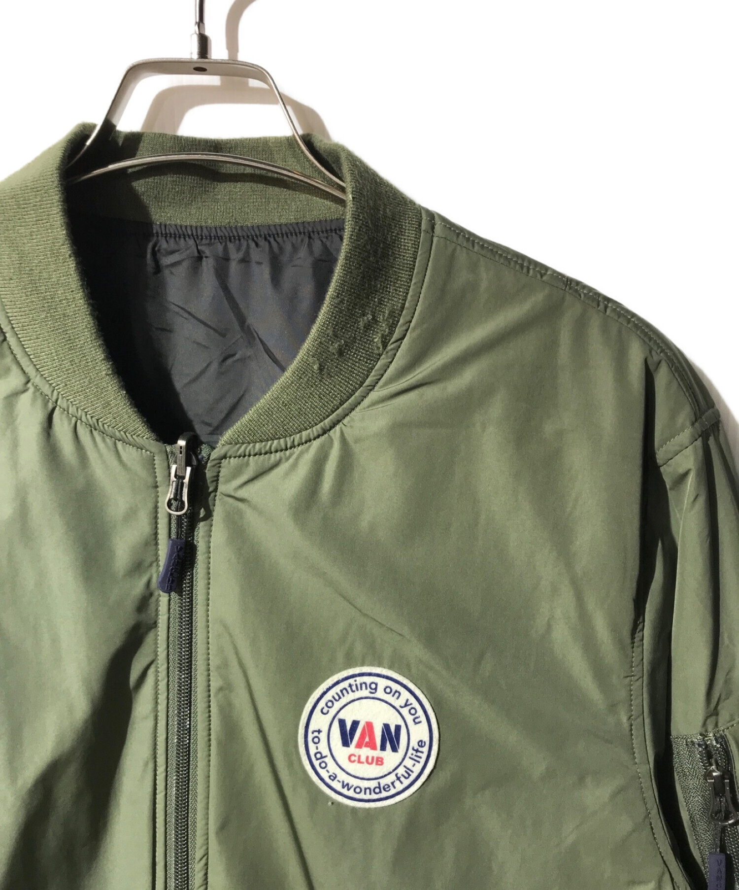 VAN CLUB (ヴァンクラブ) MA-1ジャケット オリーブ サイズ:LL