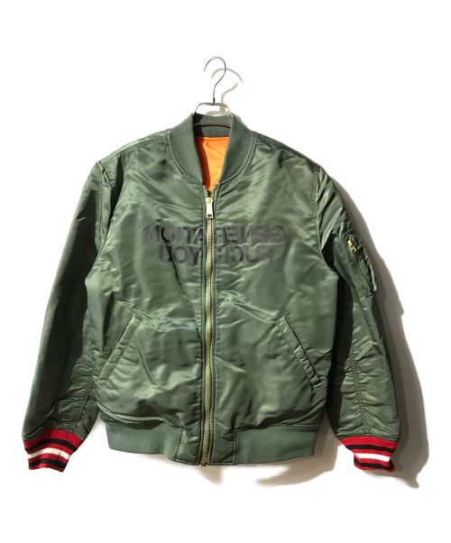 supreme x undercover MA-1 OLIVE M 納品書タグ付