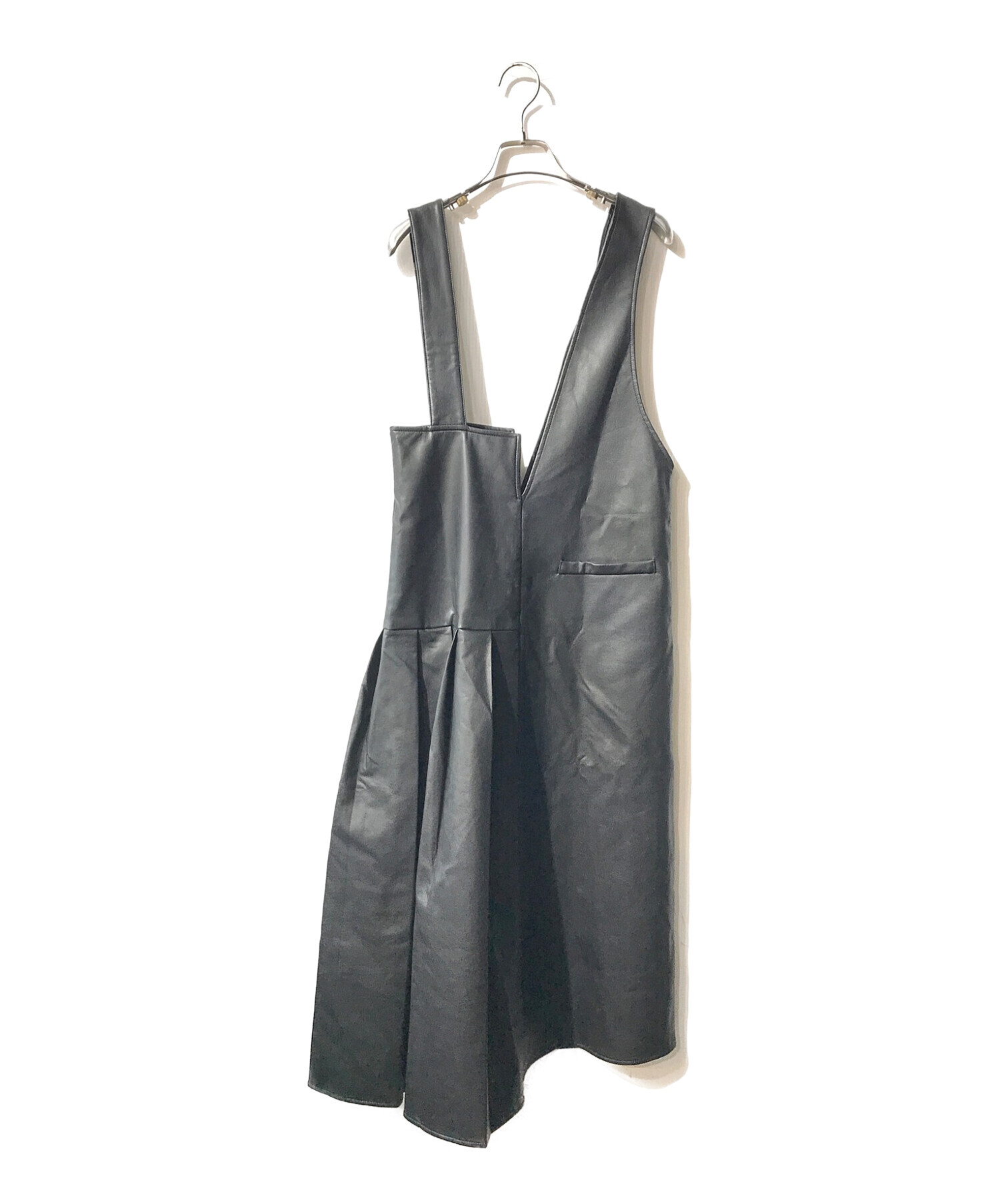 FRENE. (フラーネ) フェイクレザージャンパースカート ブラック サイズ:Ⅿ