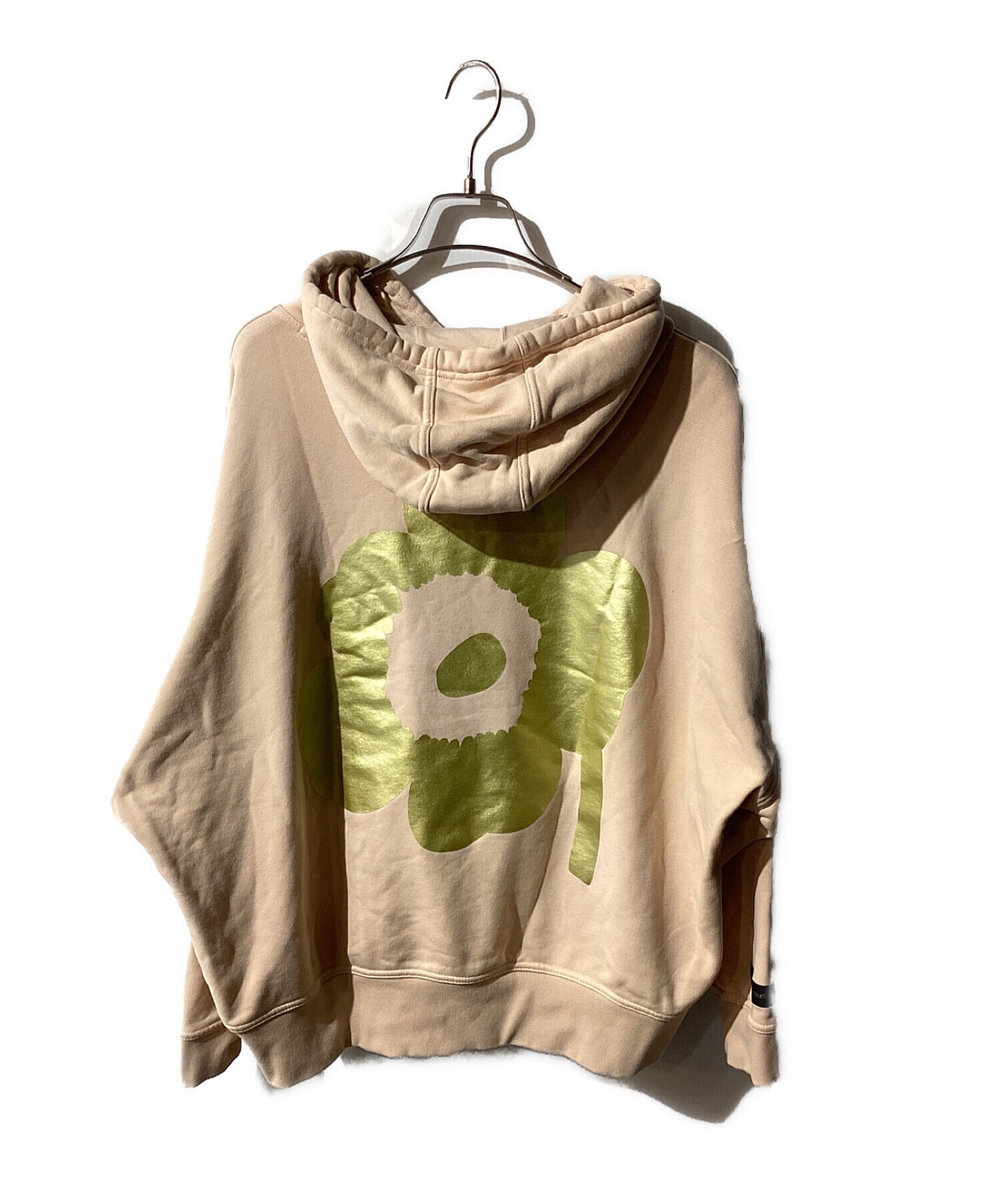 adidas Originals (アディダスオリジナル) marimekko (マリメッコ) ゴールデンフラワーグラフィックオーバーサイズ パーカー  ピンク サイズ:L