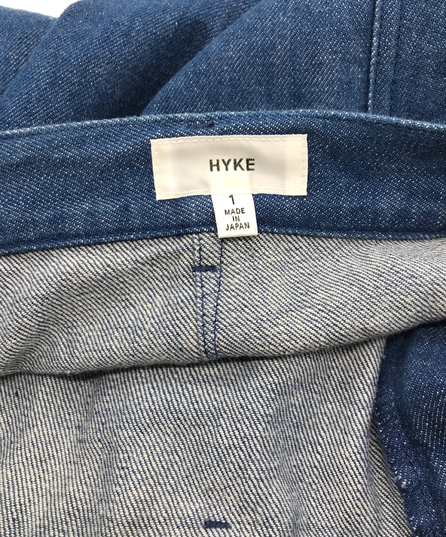 中古・古着通販】HYKE (ハイク) ワイドデニムベイカーパンツ