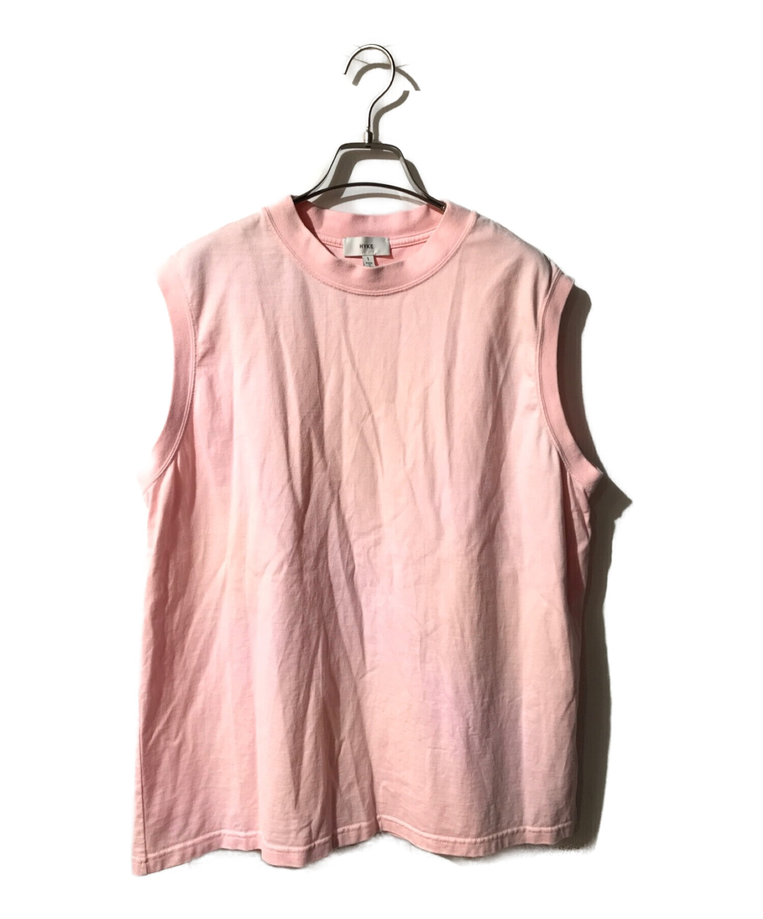 中古・古着通販】HYKE (ハイク) ノースリーブカットソー ピンク サイズ 