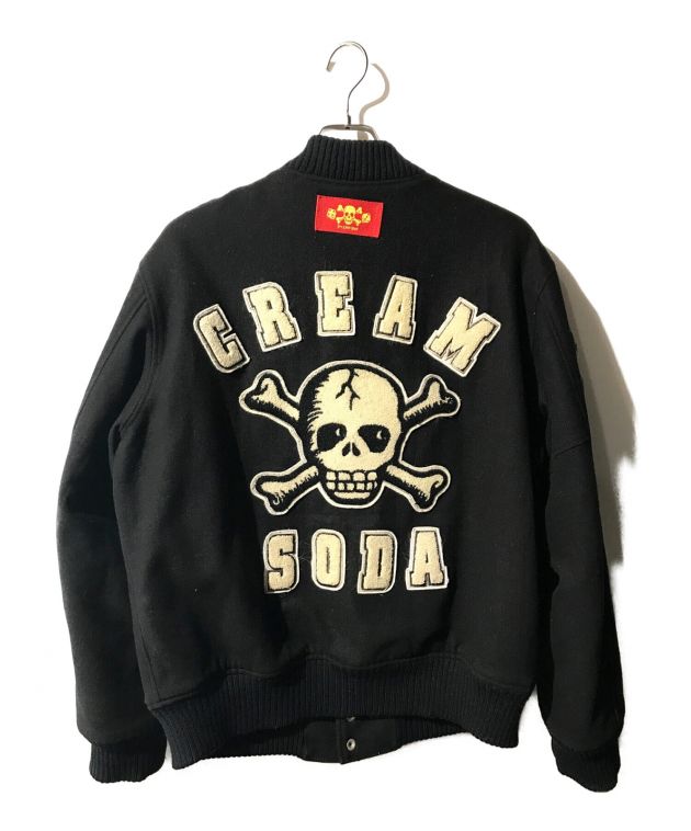 CREAM SODA スカル刺繍スタジャン 中古・古着通販】CREAM SODA (クリームソーダ) スカル刺繍ジャケット