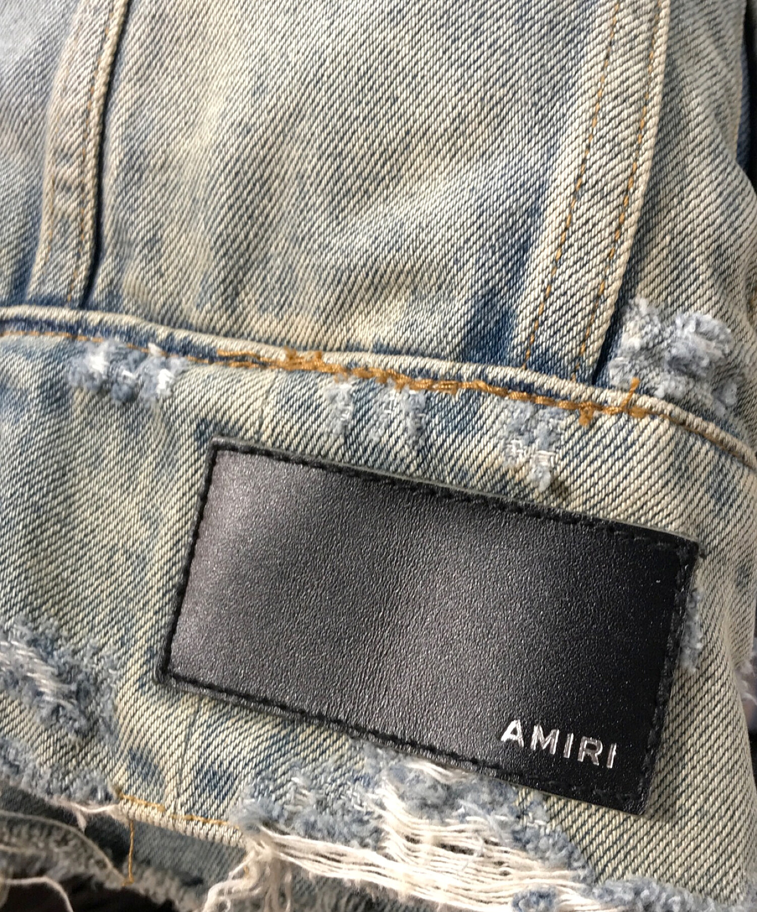 AMIRI アミリ ダメージ加工 デニムリバーシブル ボンバージャケット