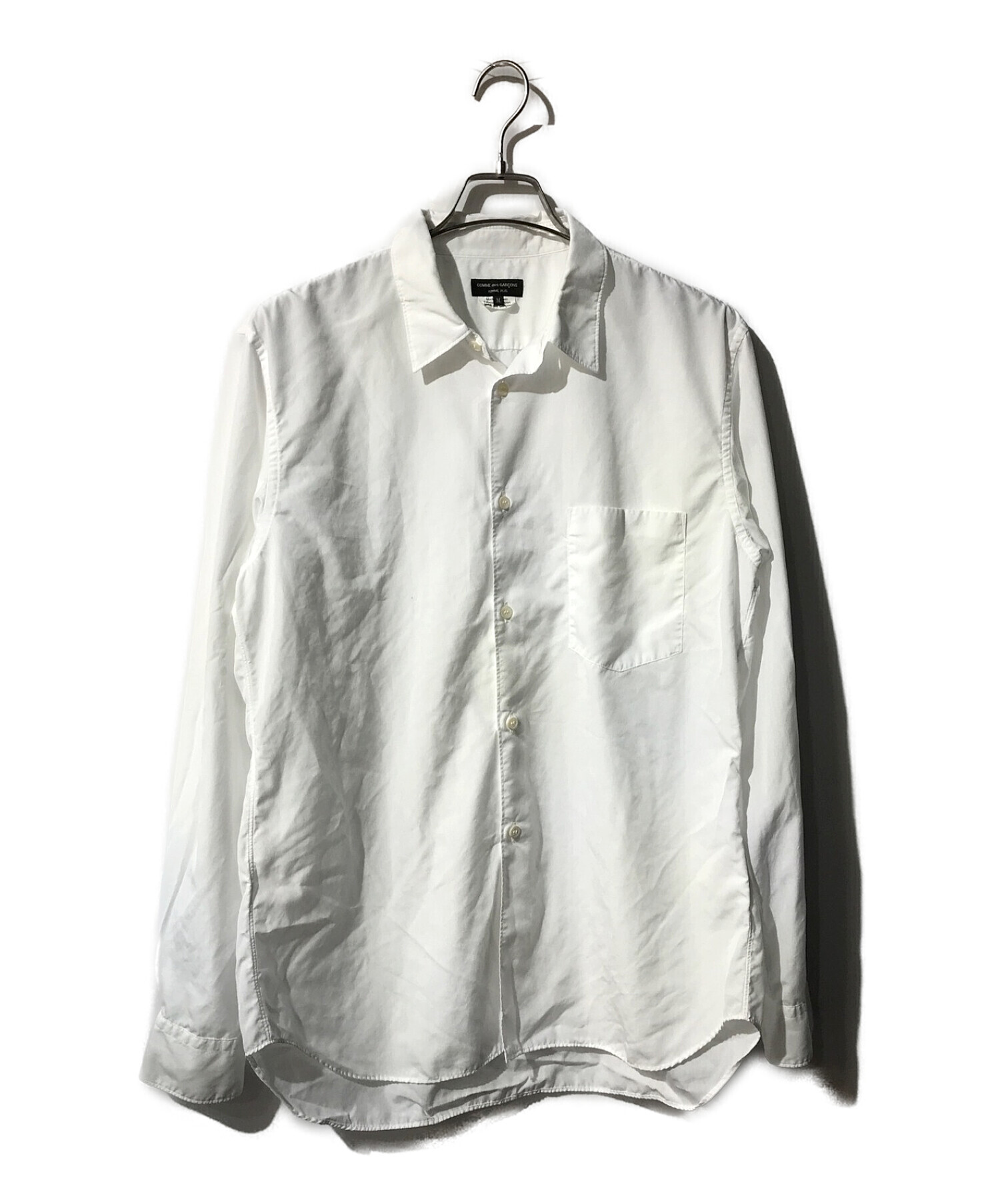 COMME des GARCONS HOMME PLUS (コムデギャルソンオムプリュス) レギュラーカラーシャツ ホワイト サイズ:M