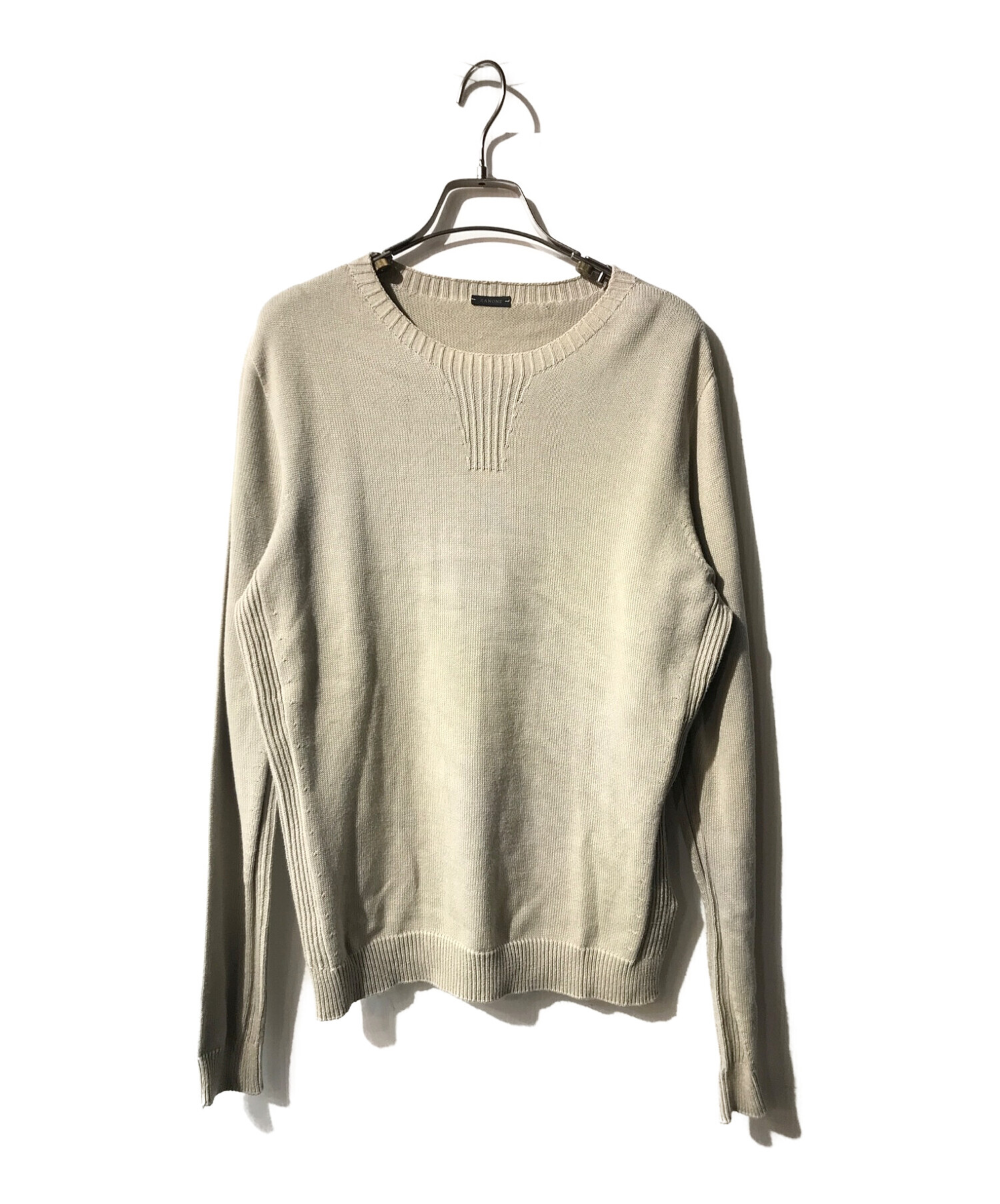 新品 ザノーネ ZANONE コットンニット ベージュ 50|ジョンスメドレー 