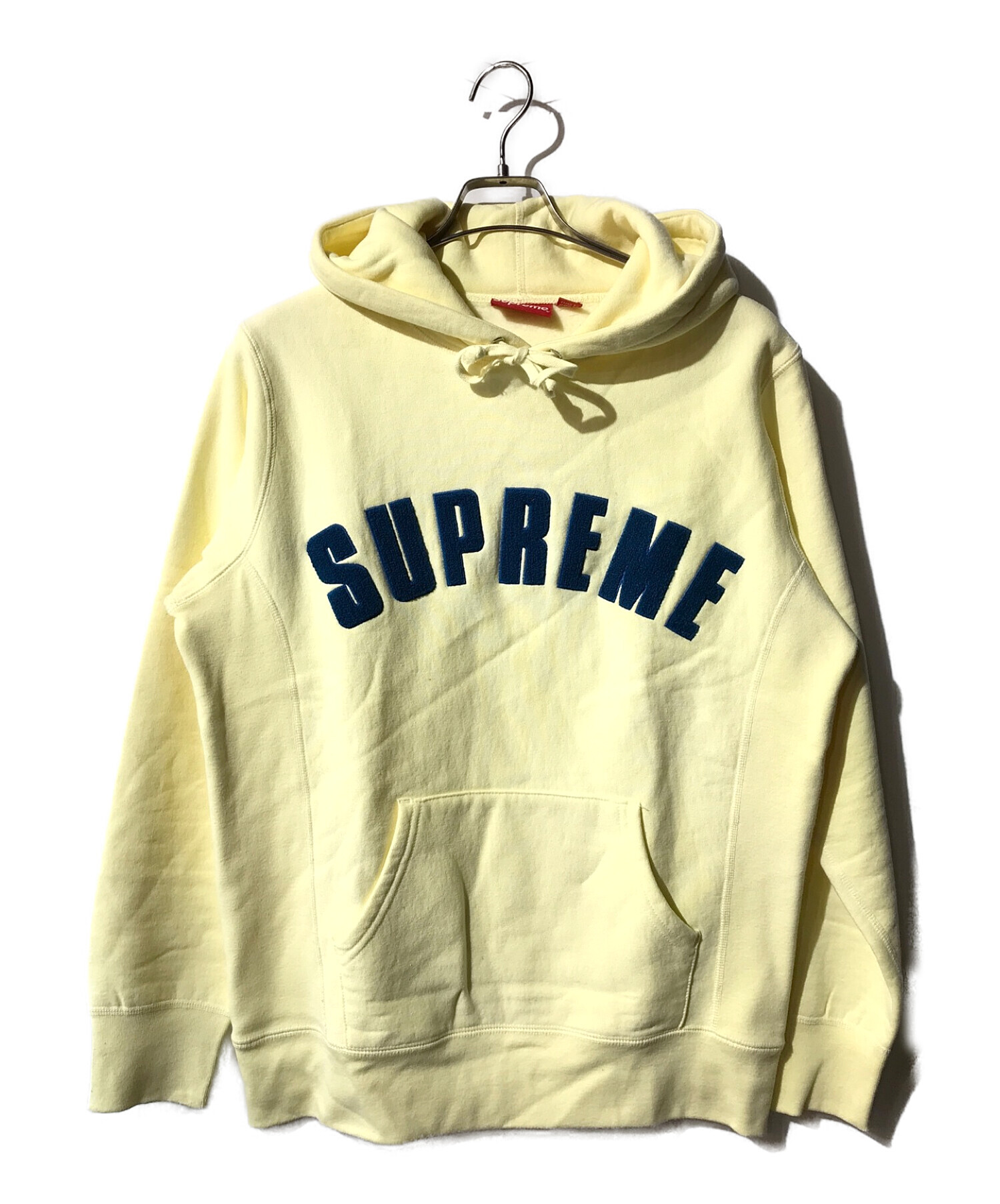 Supreme (シュプリーム) 17SS Chenille Arc Logo Hooded Sweatshirt/アーチロゴプルオーバーパーカー  イエロー サイズ:M