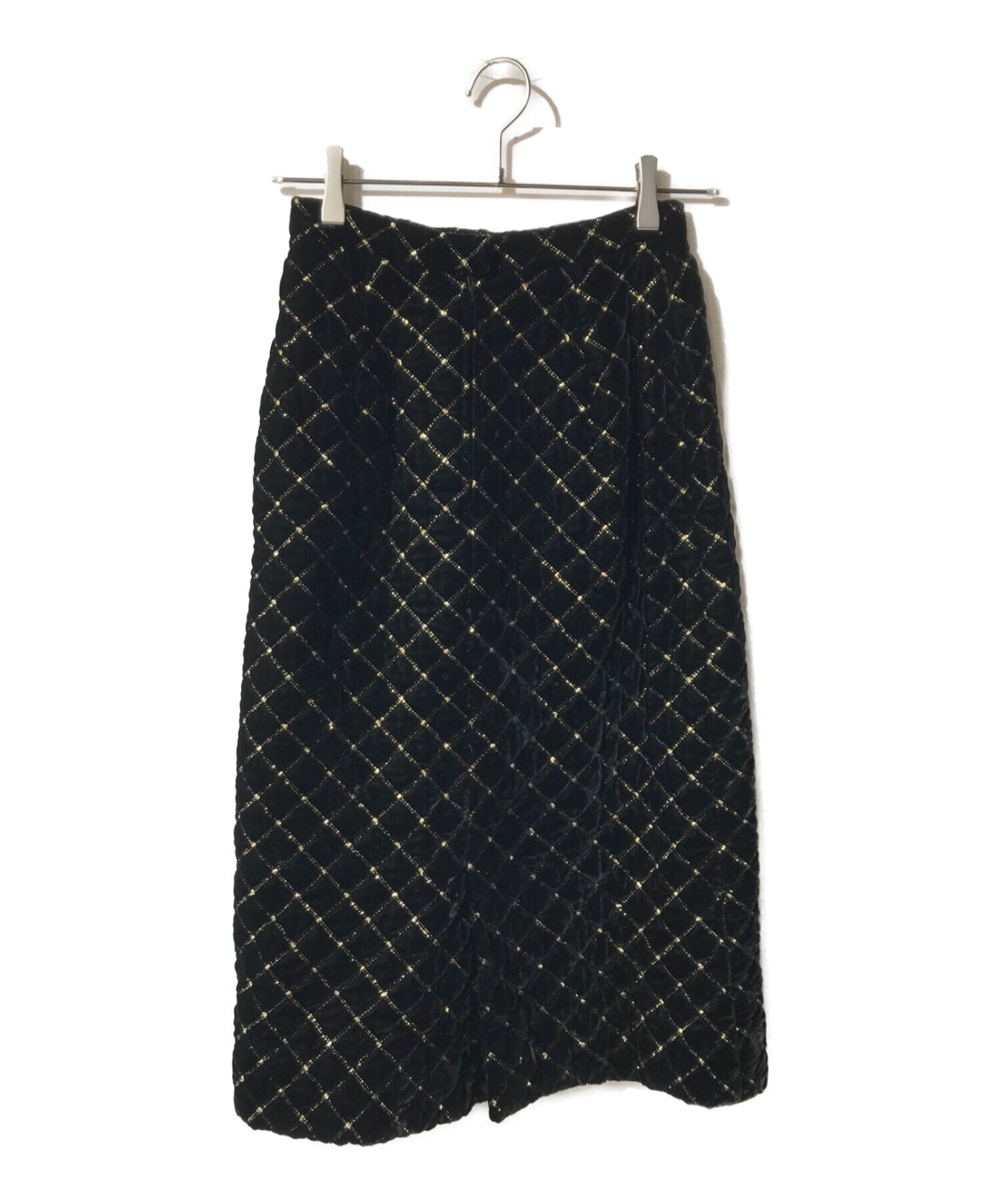 中古・古着通販】CELINE (セリーヌ) ベロアスカート ブラック 
