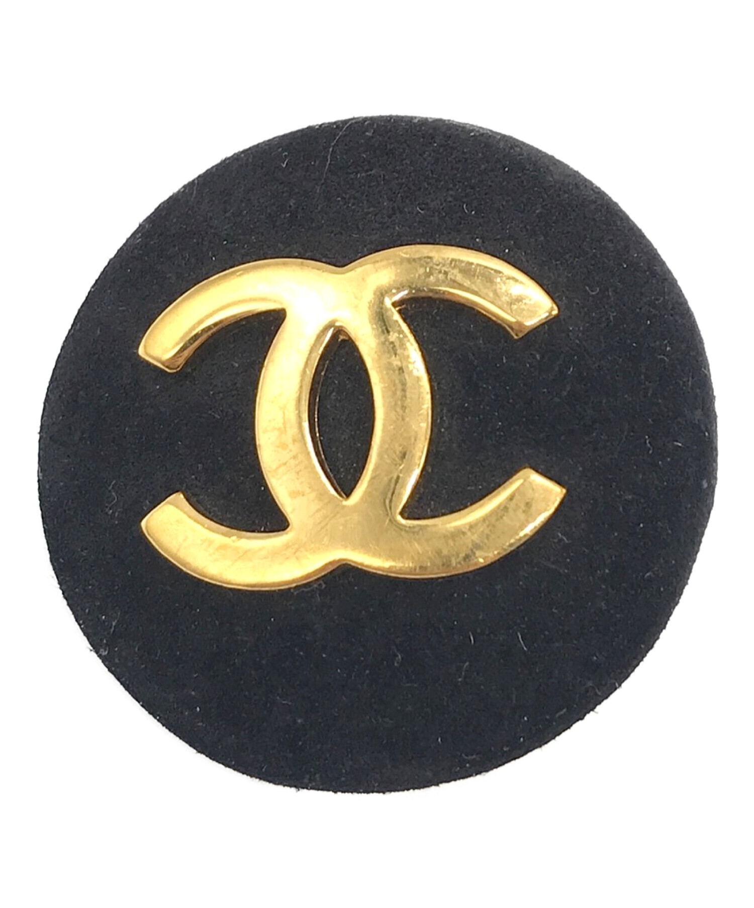 Chanel シャネル ココマーク イヤリング ブラック ゴールド GP 