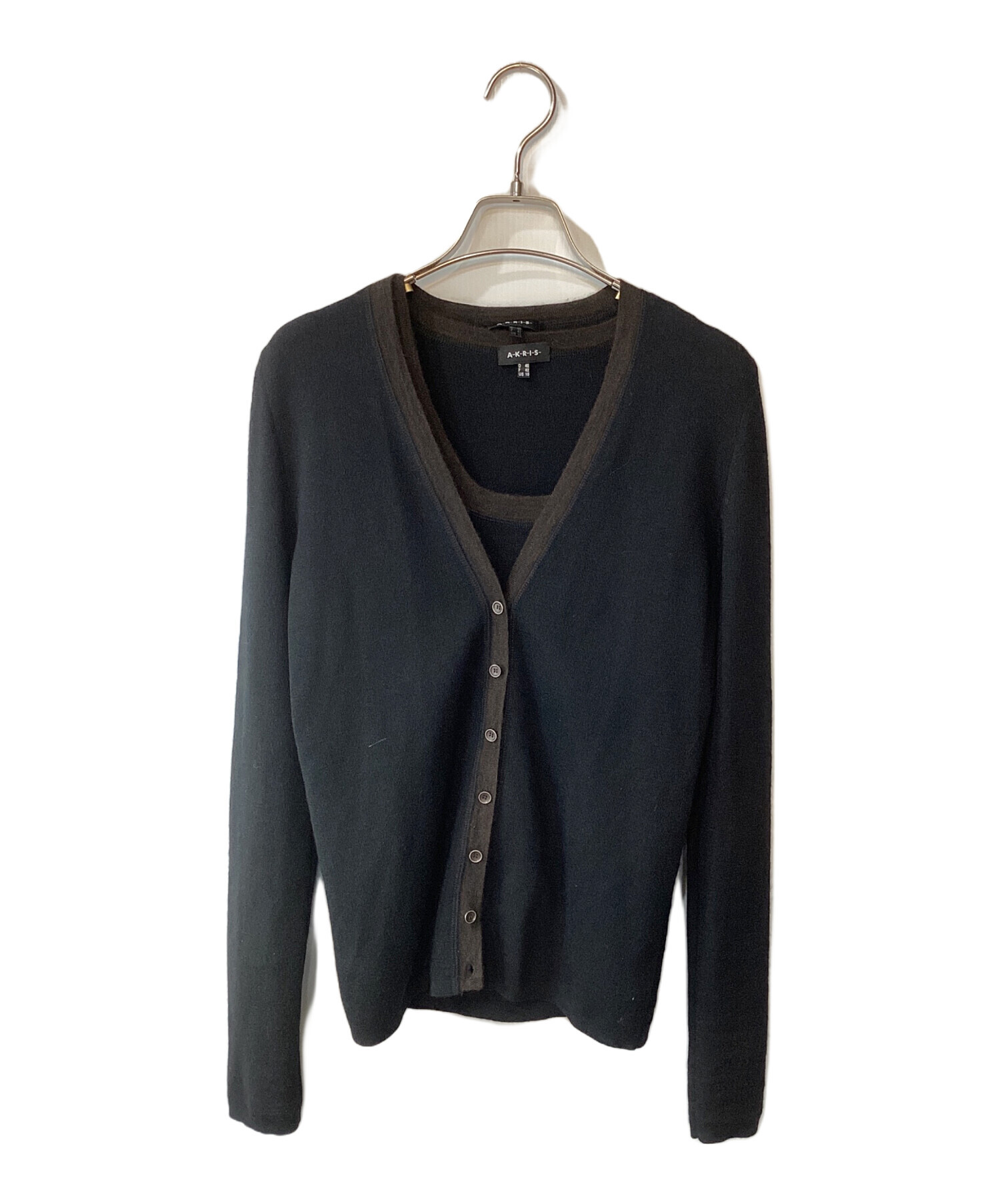 アクリス フード付きカーディガン
