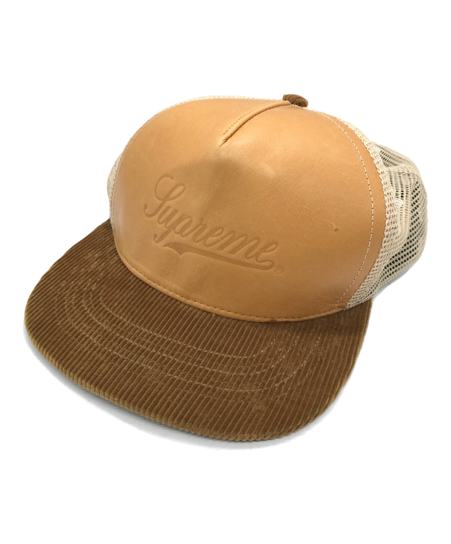 中古・古着通販】Supreme (シュプリーム) レザーメッシュキャップ 