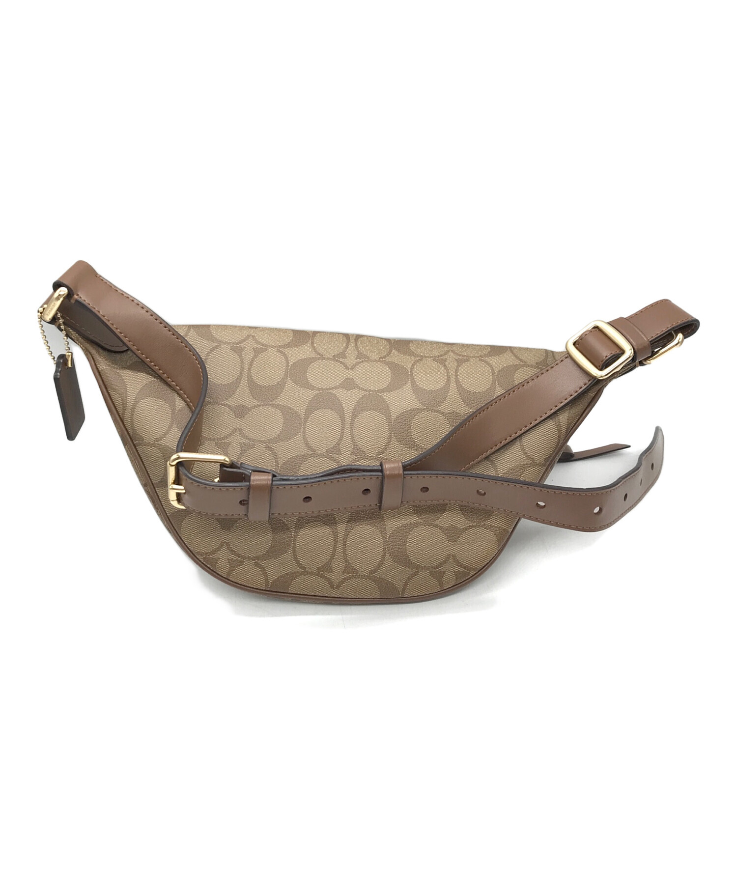 中古・古着通販】COACH (コーチ) シグネチャーウエストバッグ ベージュ 