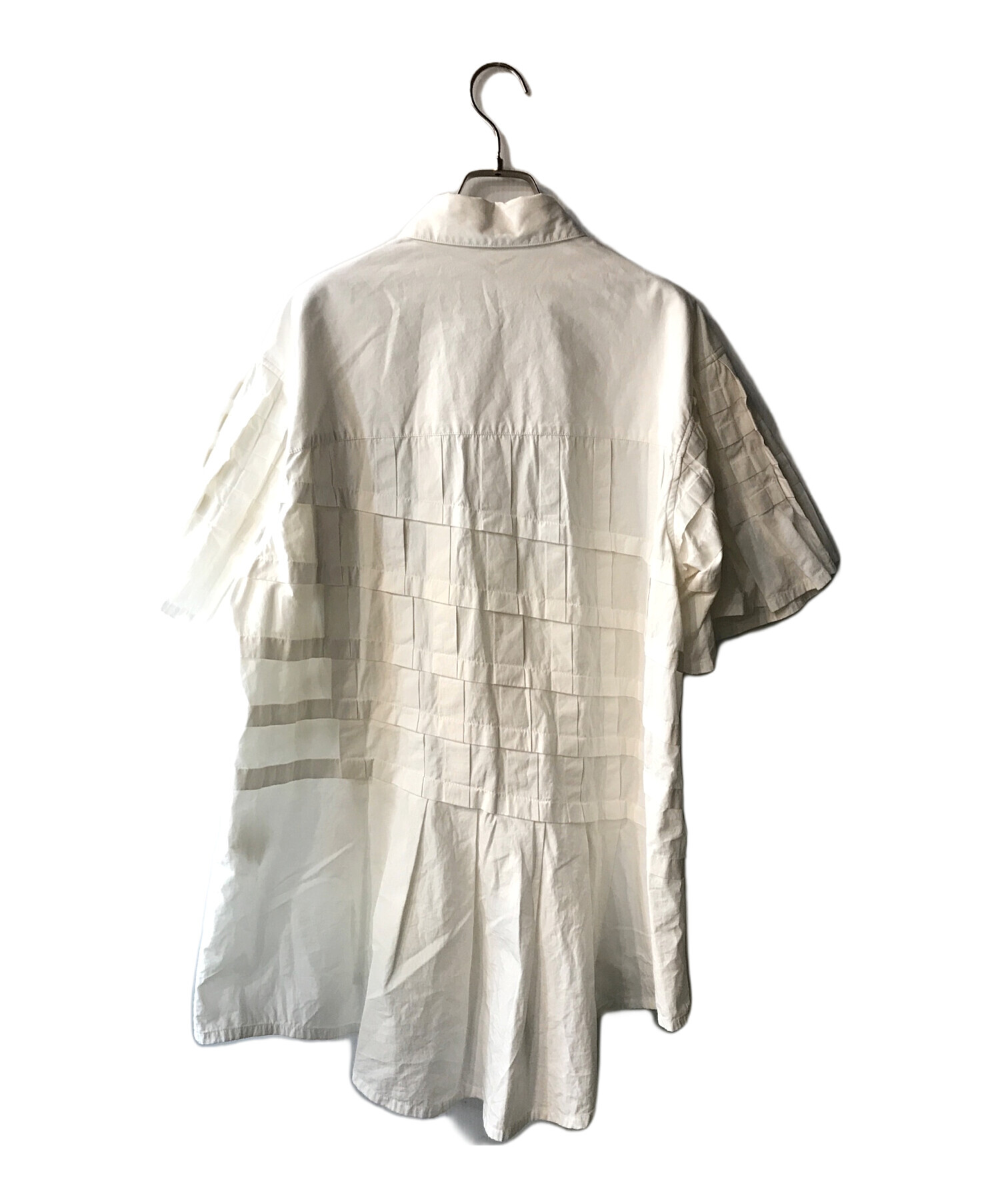 BELPER ベルパー TUCKED COTTON TWILL SHIRT｜半袖