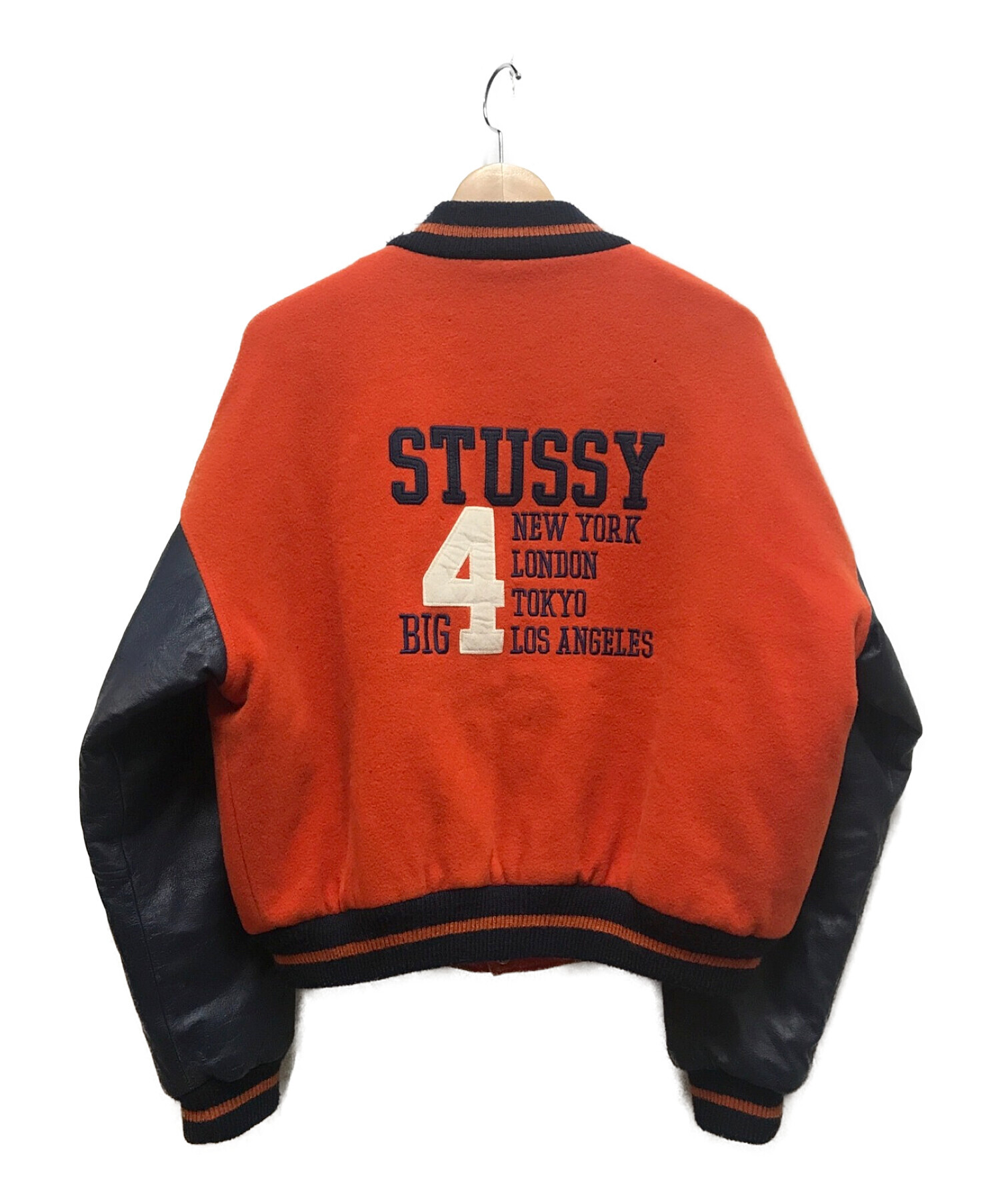 OLD STUSSY (オールドステューシー) 90'sヴィンテージBIG4スタジャン オレンジ サイズ:Ｓ
