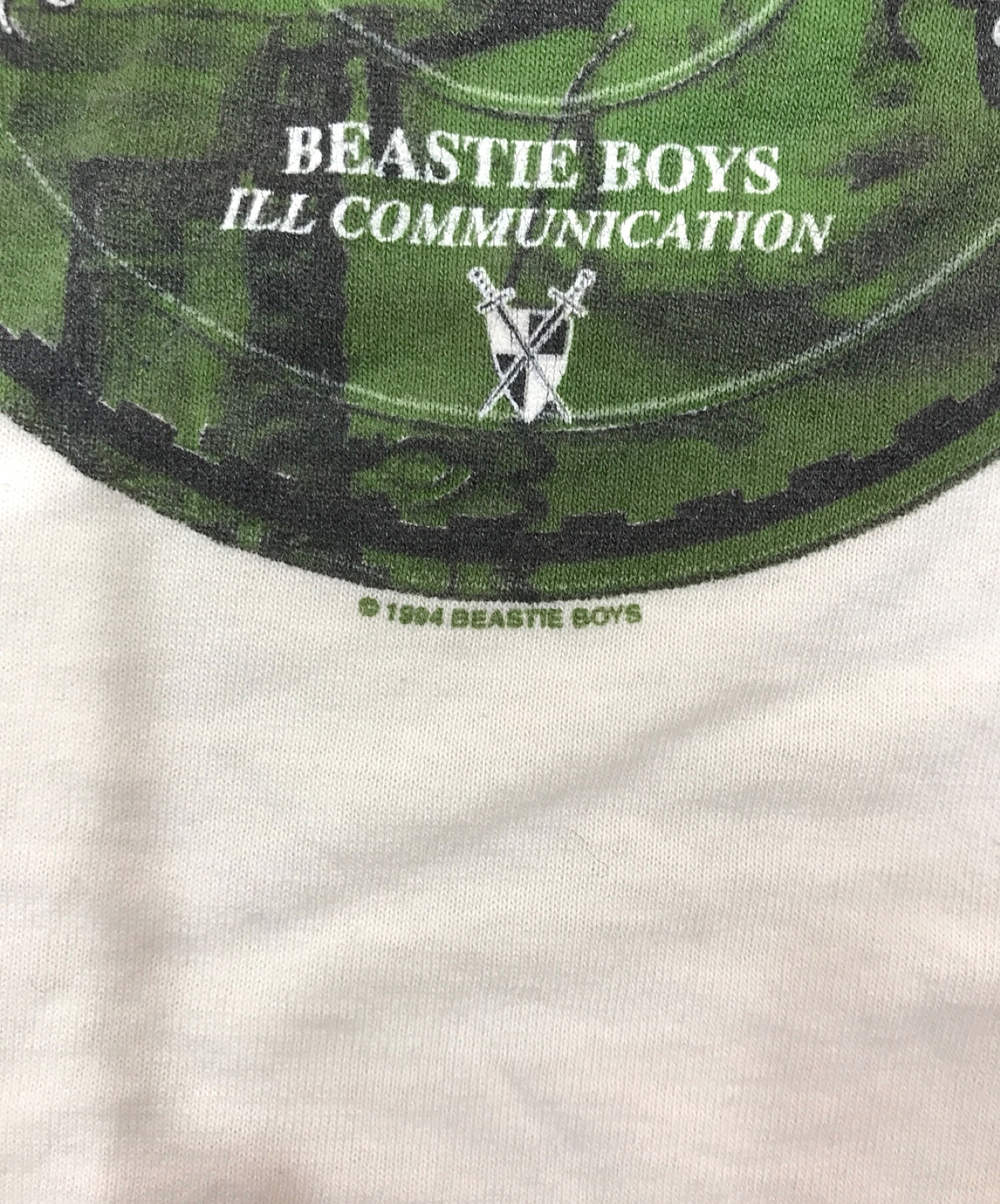 beastie boys (ビースティ・ボーイズ) 90`sヴィンテージジャケ写リンガーTシャツ ホワイト サイズ:XL