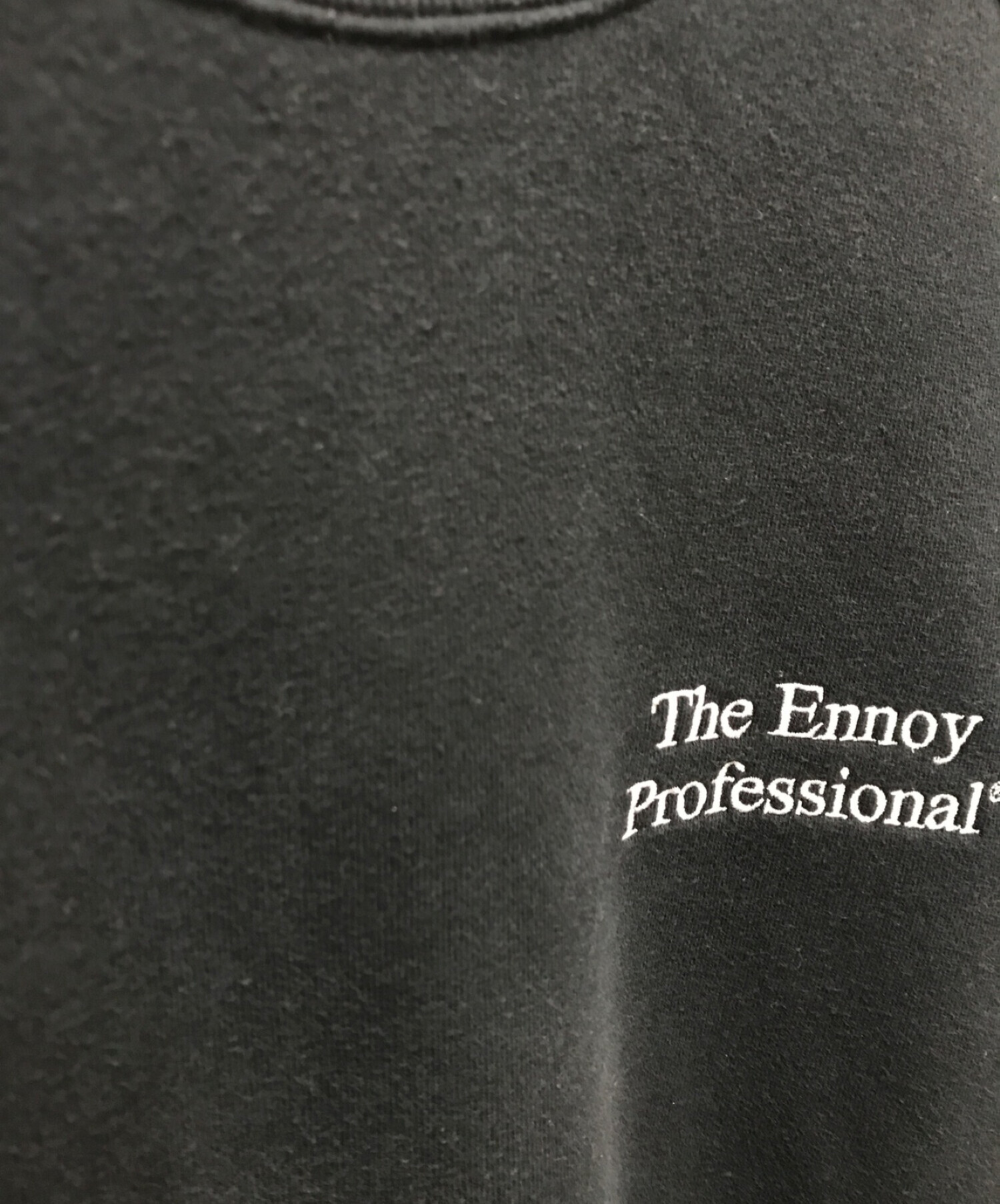 スタイリスト私物×The Ennoy Professional×is-ness (スタイリスト私物×エンノイプロフェッショナル×イズネス)  トリプルコラボクルーネックスウェット ブラック サイズ:L