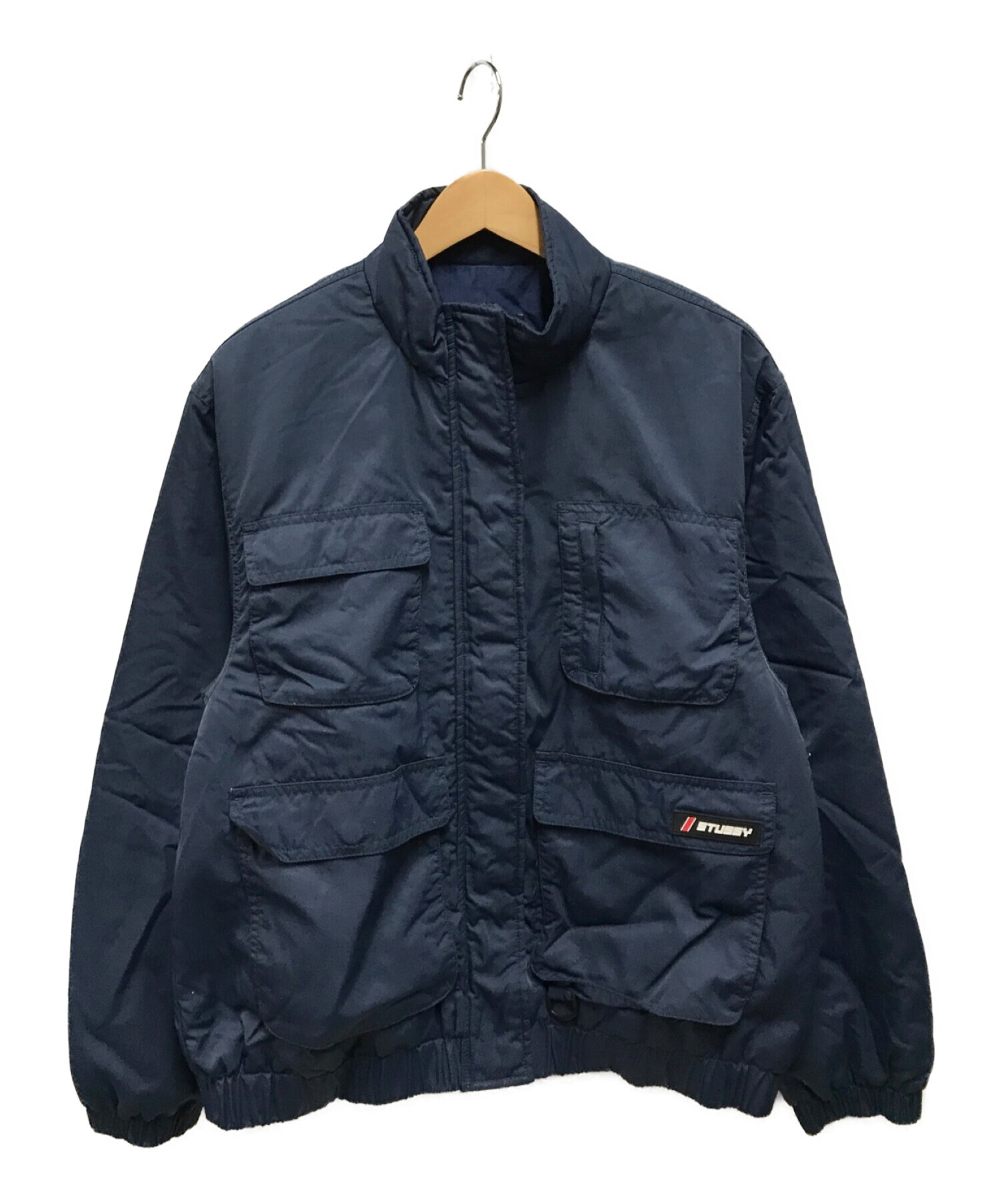 中古・古着通販】stussy (ステューシー) ナイロンブルゾン ネイビー 