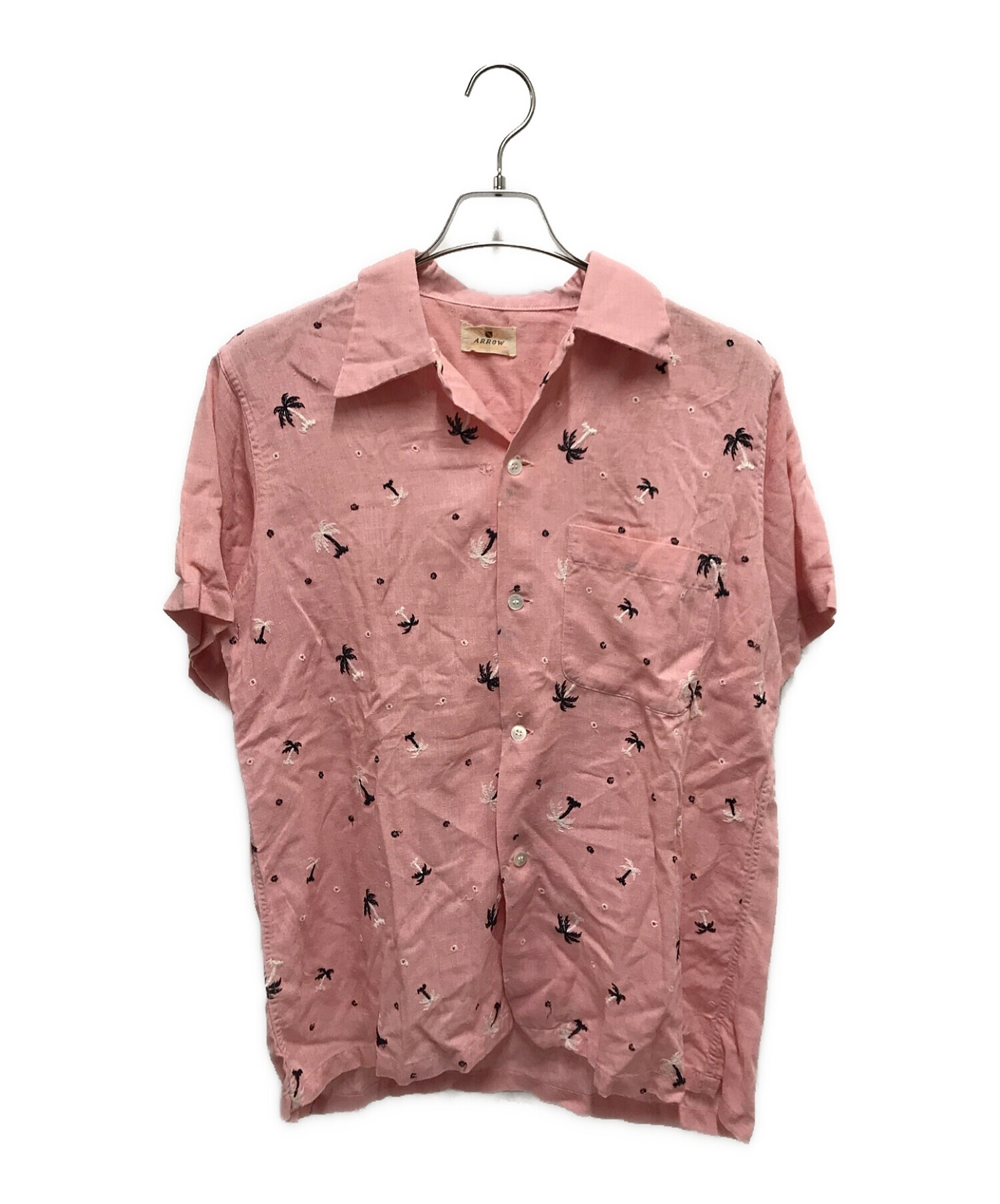 ARROW (アロー) 50‘sヴィンテージオープンカラーシャツ ピンク サイズ:下記参照