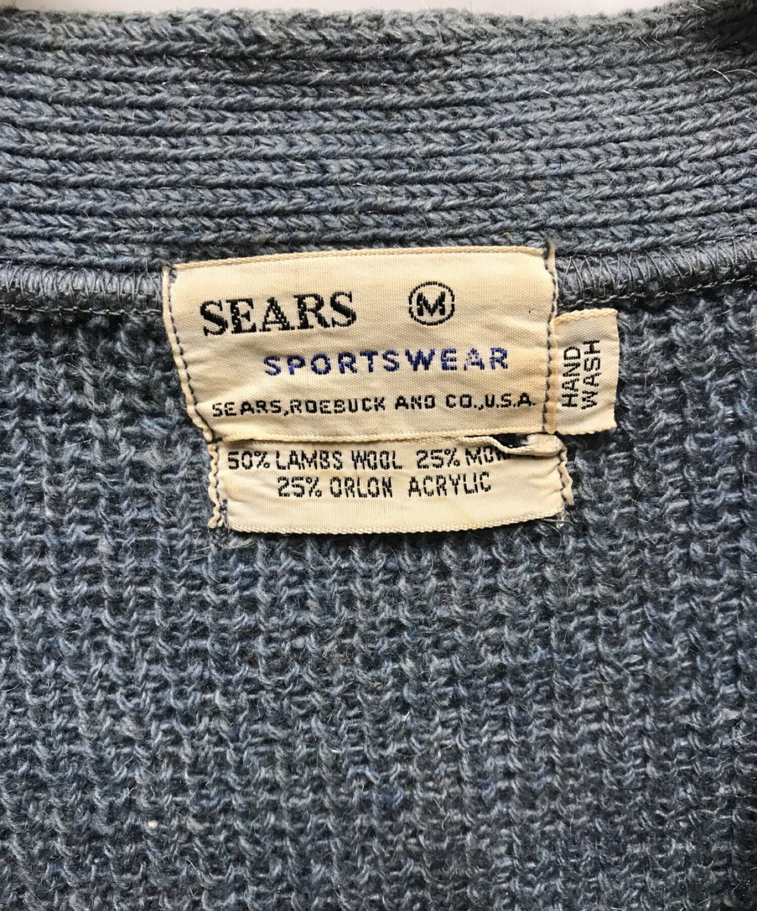 Sears (シアーズ) ［古着］60`sヴィンテージモヘアカーディガン ブルー サイズ:M