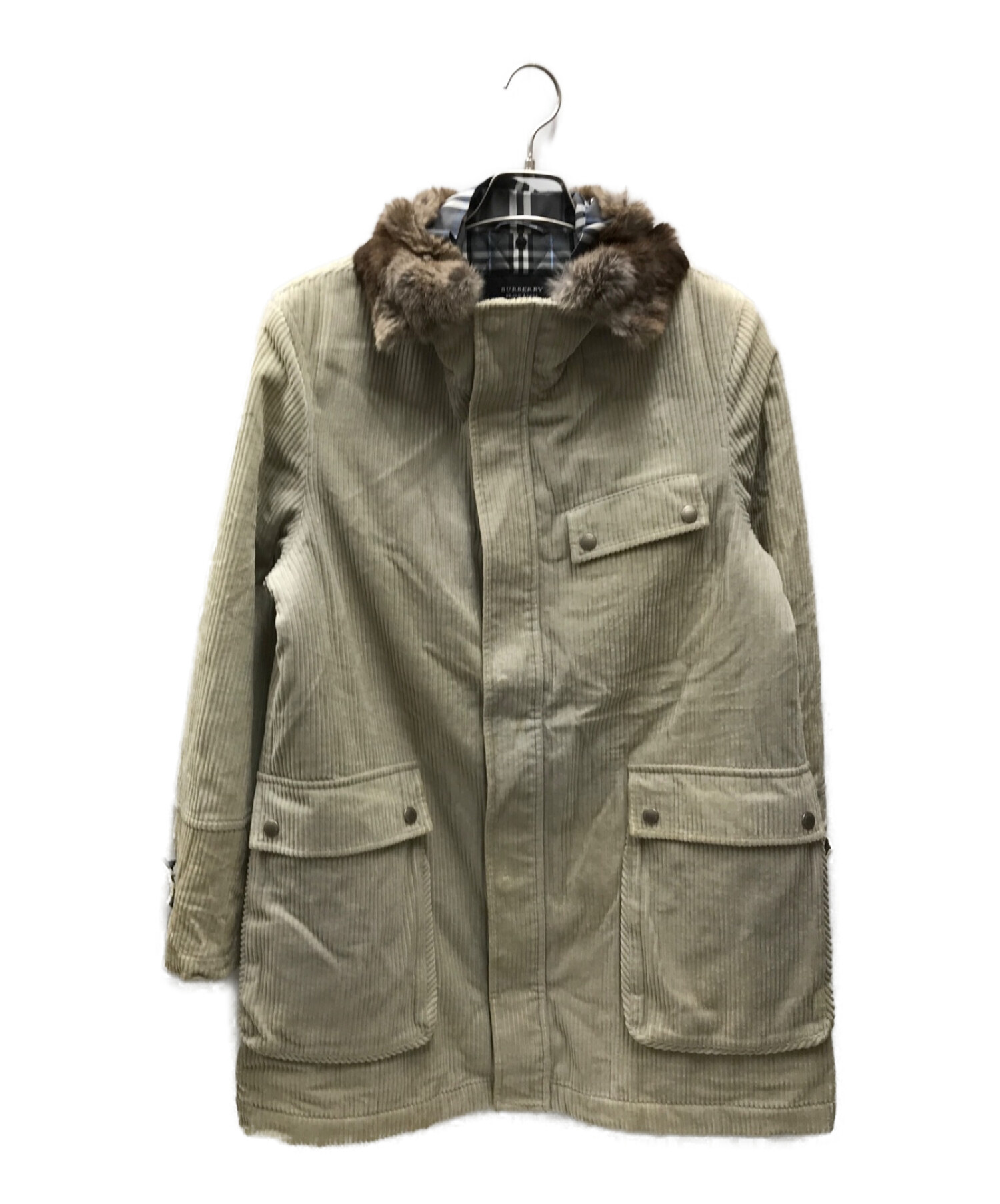 BURBERRY BLACK LABEL コーデュロイファージャケット L BURBERRY BLACK