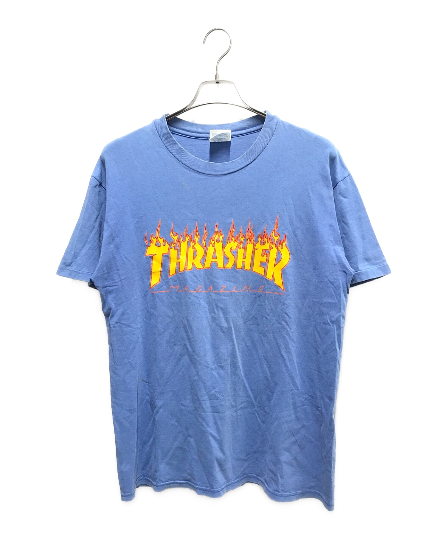 THRASHER (スラッシャー) フレイムロゴTシャツ スカイブルー サイズ:M