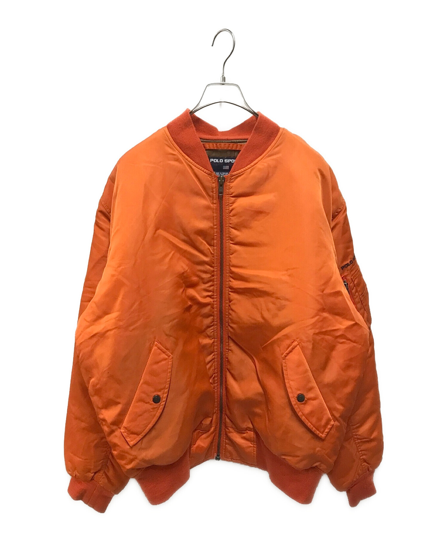 中古・古着通販】POLO SPORT (ポロスポーツ) MA-1ジャケット オレンジ 