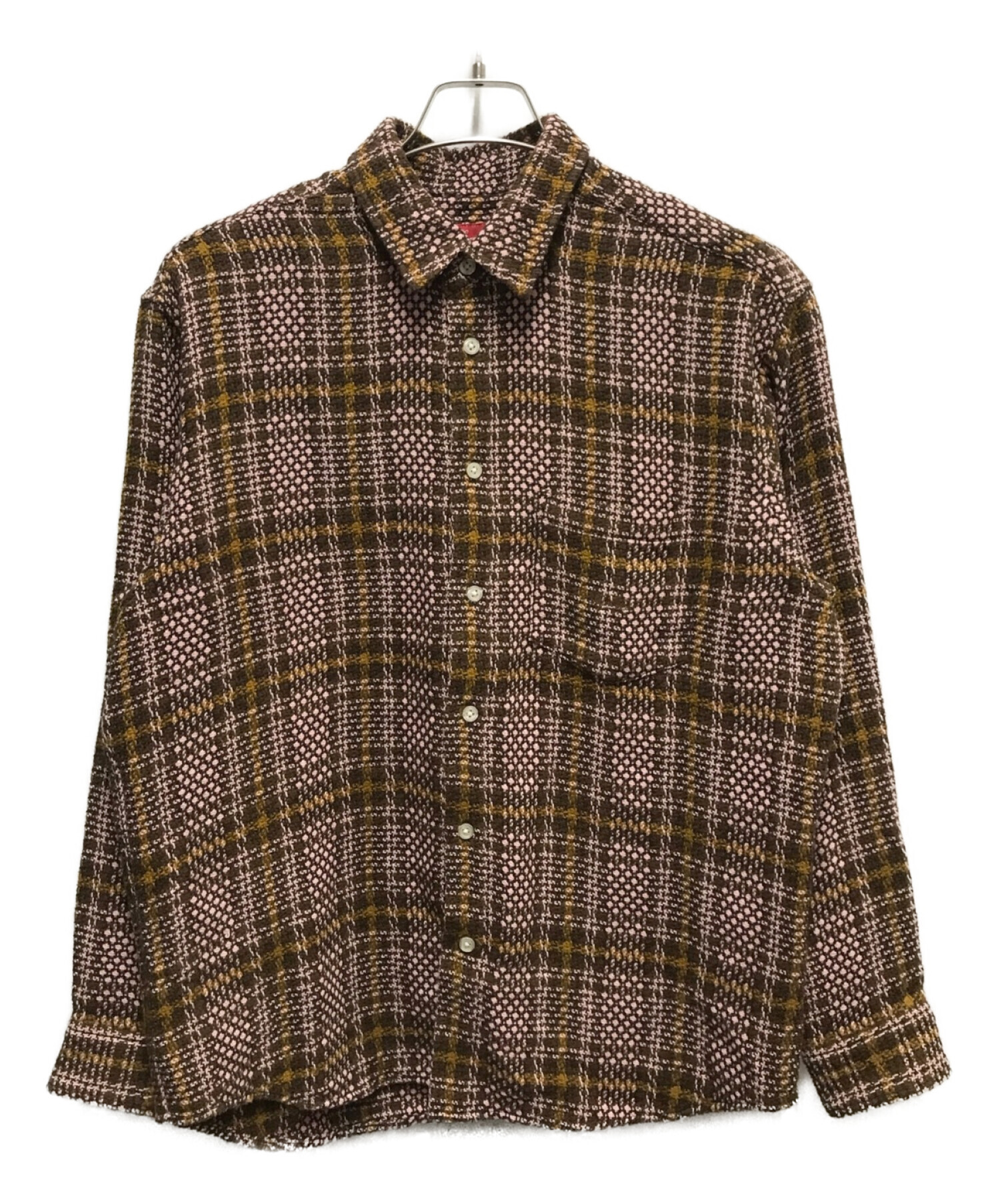SUPREME (シュプリーム) チェックシャツ ブラウン サイズ:S