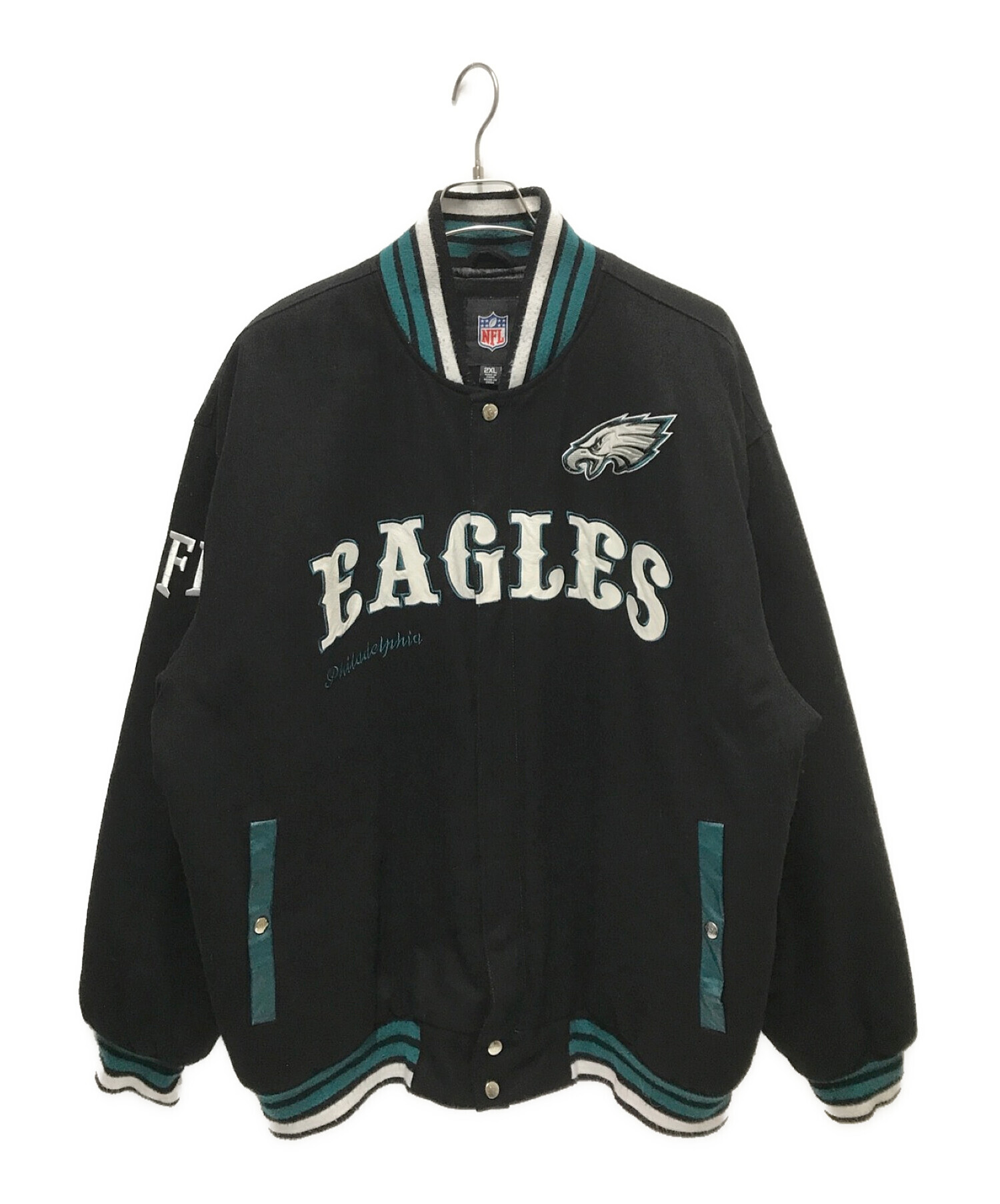 中古・古着通販】EAGLES (イーグルス) NFLチームスタジャン ブラック 