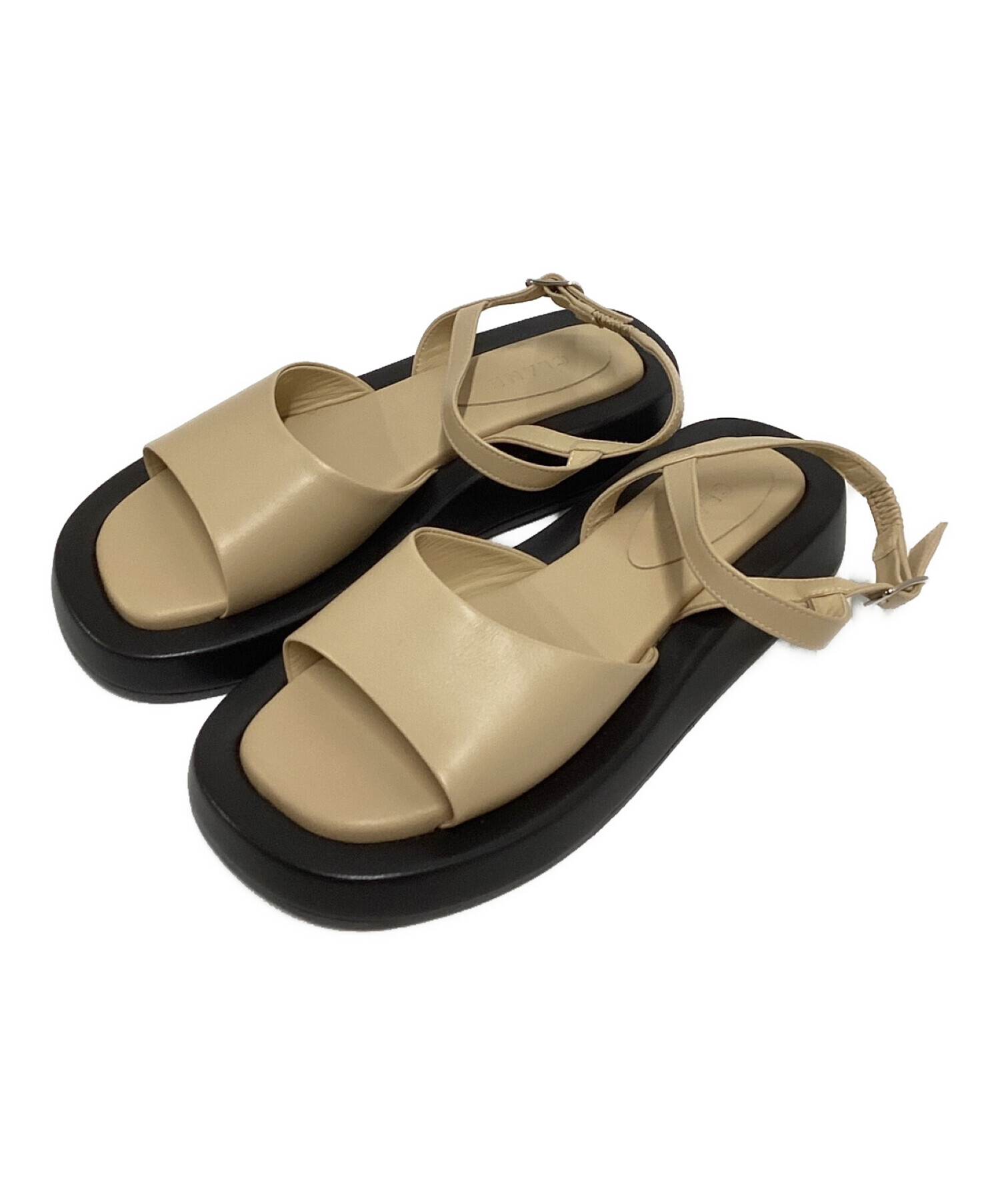 中古・古着通販】CLANE (クラネ) EDGE SOLE CURVE SANDALS ベージュ 