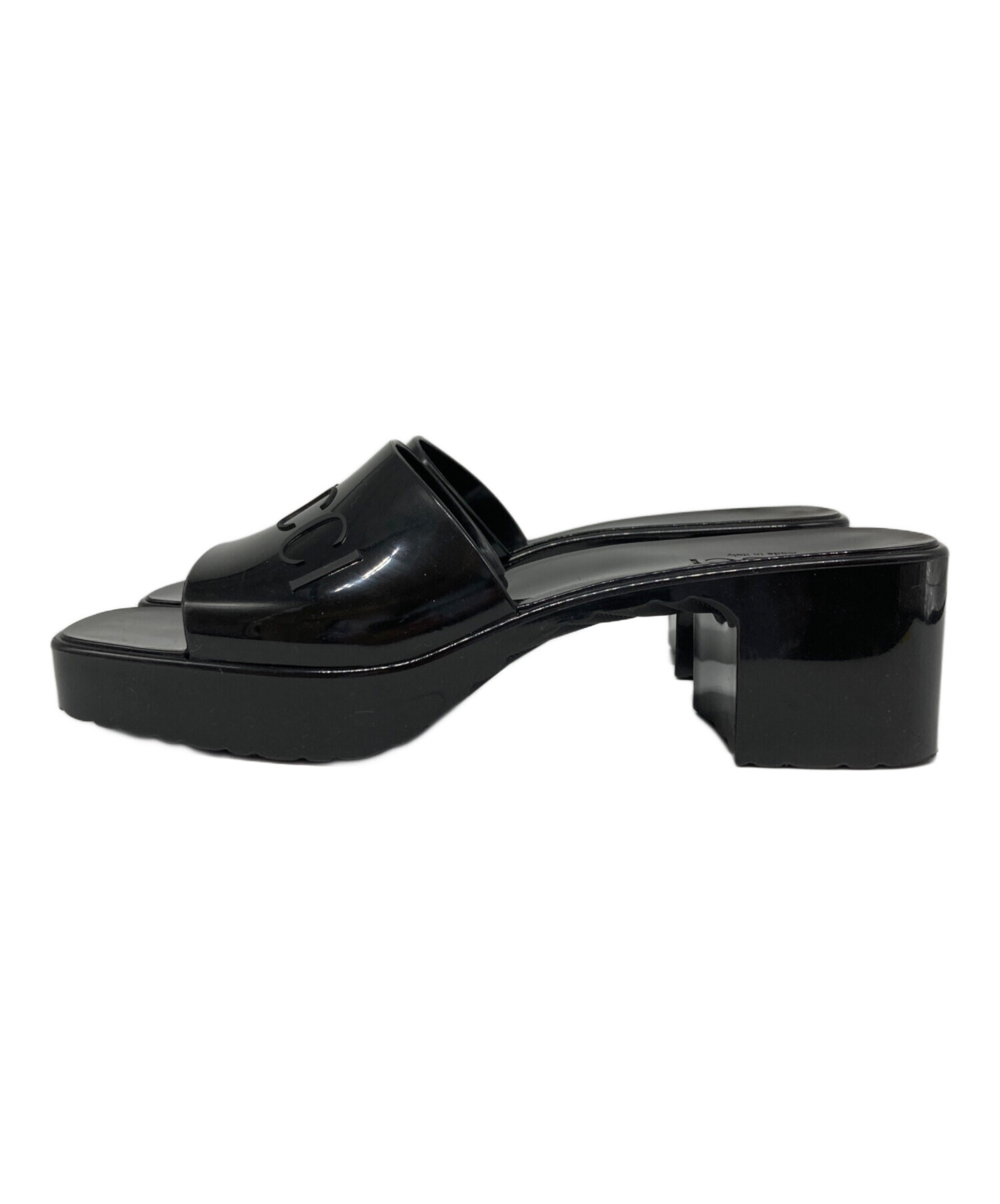 中古・古着通販】GUCCI (グッチ) ラバー ロゴ スライドサンダル 