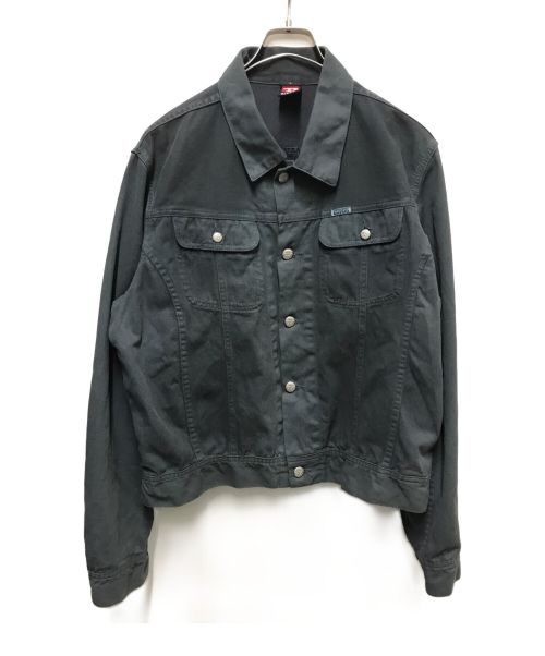 DIESEL ディーゼル レザースリーブメルトントラッカージャケット  