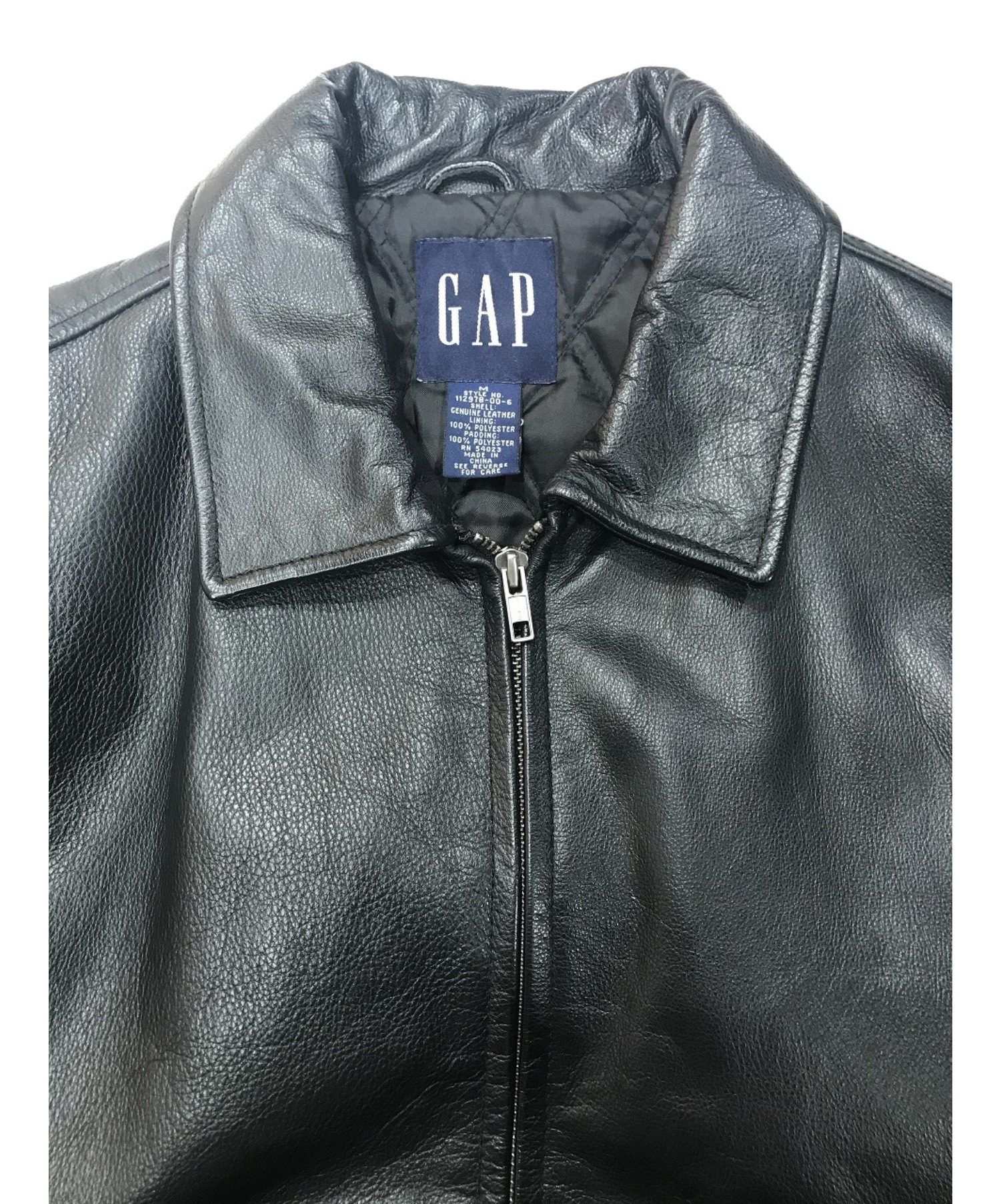OLD GAP (オールドギャップ) レザージャケット ブラック サイズ:M