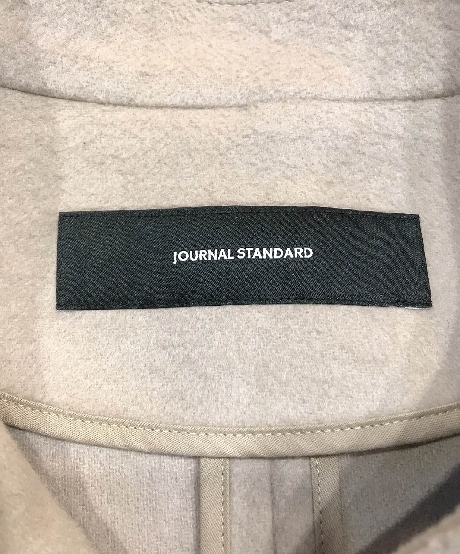 JOURNAL STANDARD (ジャーナルスタンダード) スーパー120 シングルビーバーポンチョコート ベージュ サイズ:M